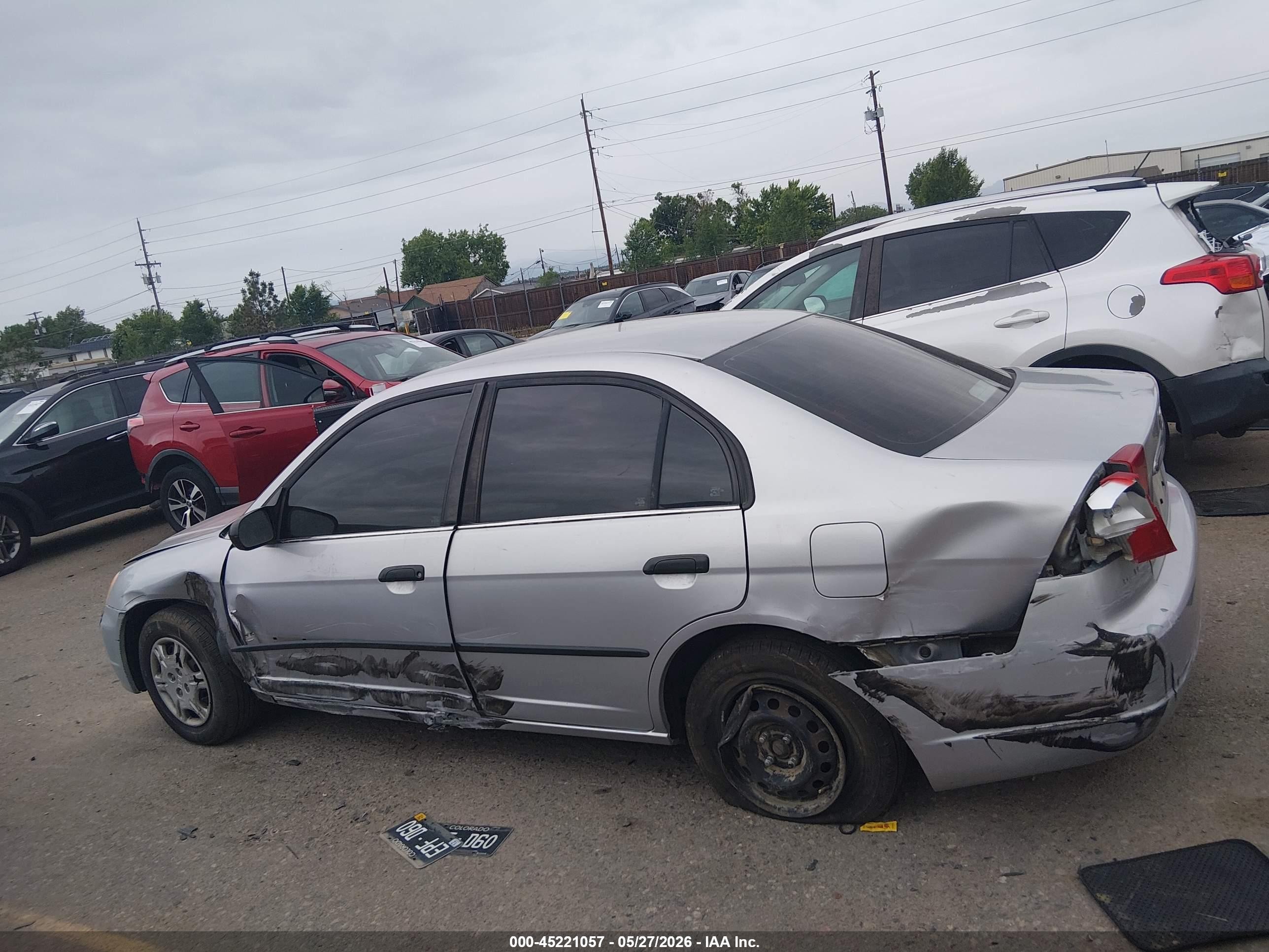 2002 Honda Civic Dx Серебряный vin: 1HGES16122L007234