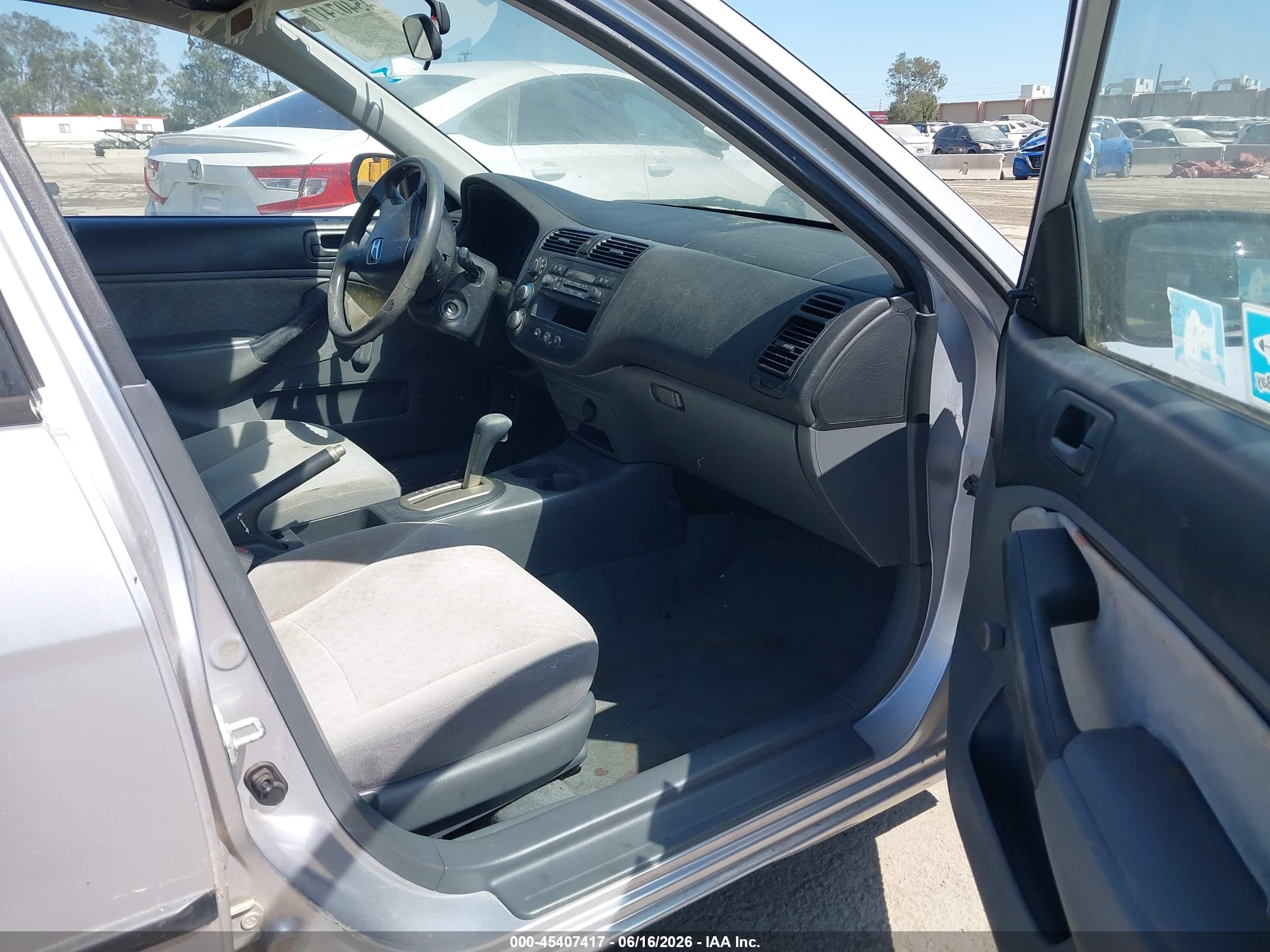 2001 Honda Civic Dx Silver vin: 1HGES16281L013000