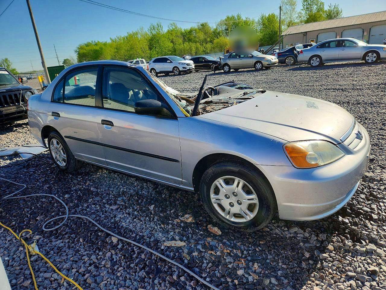 2001 Honda Civic Dx Silver vin: 1HGES16281L025552