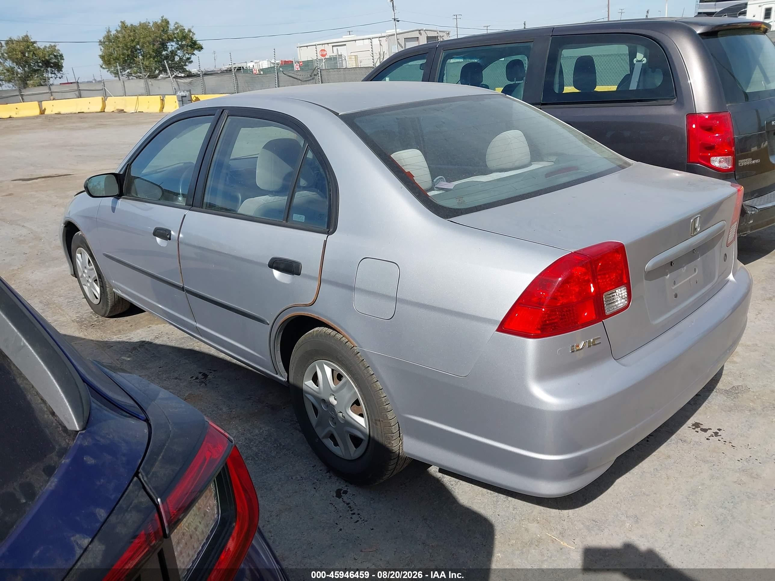 2005 Honda Civic Vp Silver vin: 1HGES16305L010865