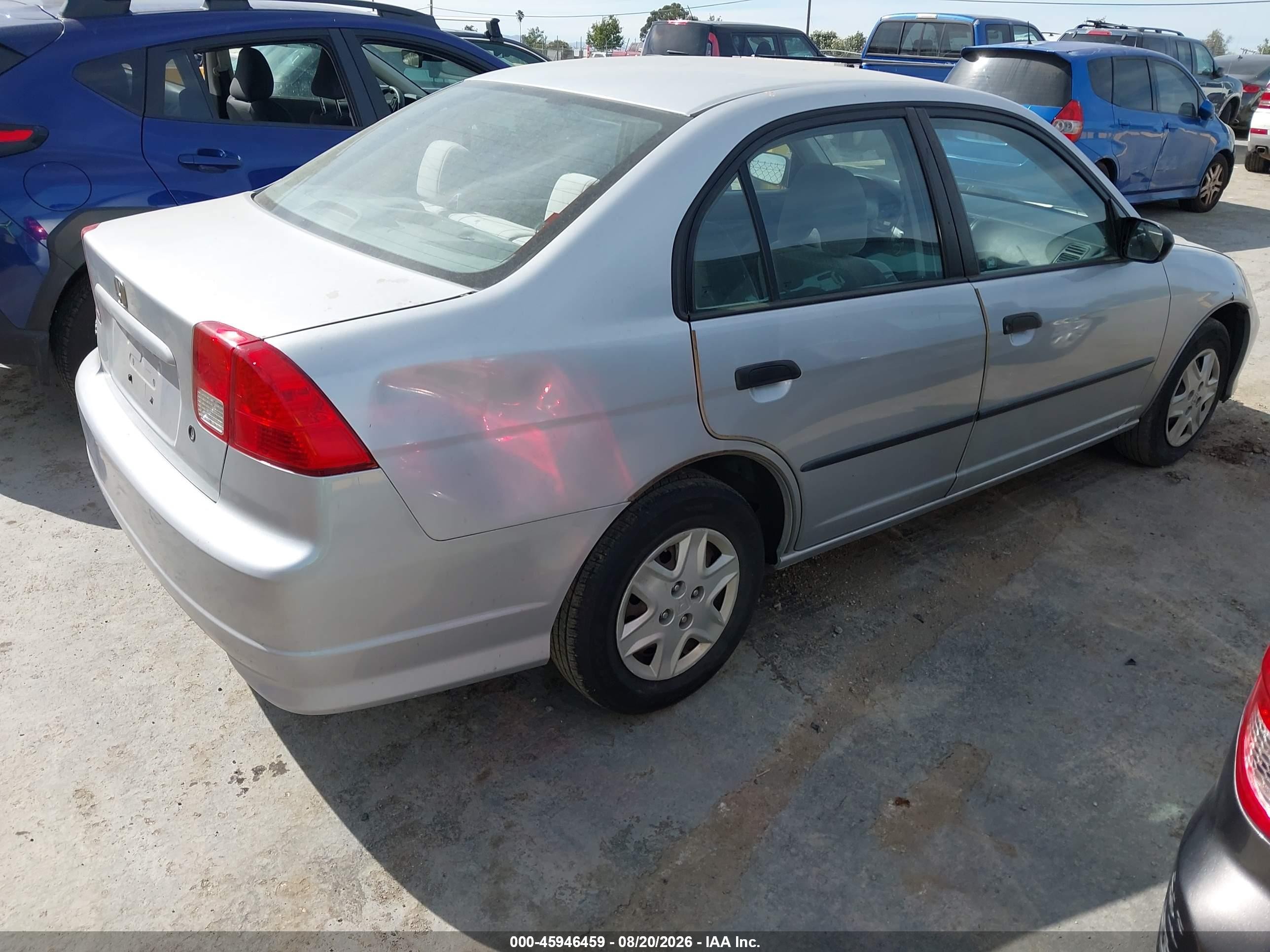 2005 Honda Civic Vp Silver vin: 1HGES16305L010865