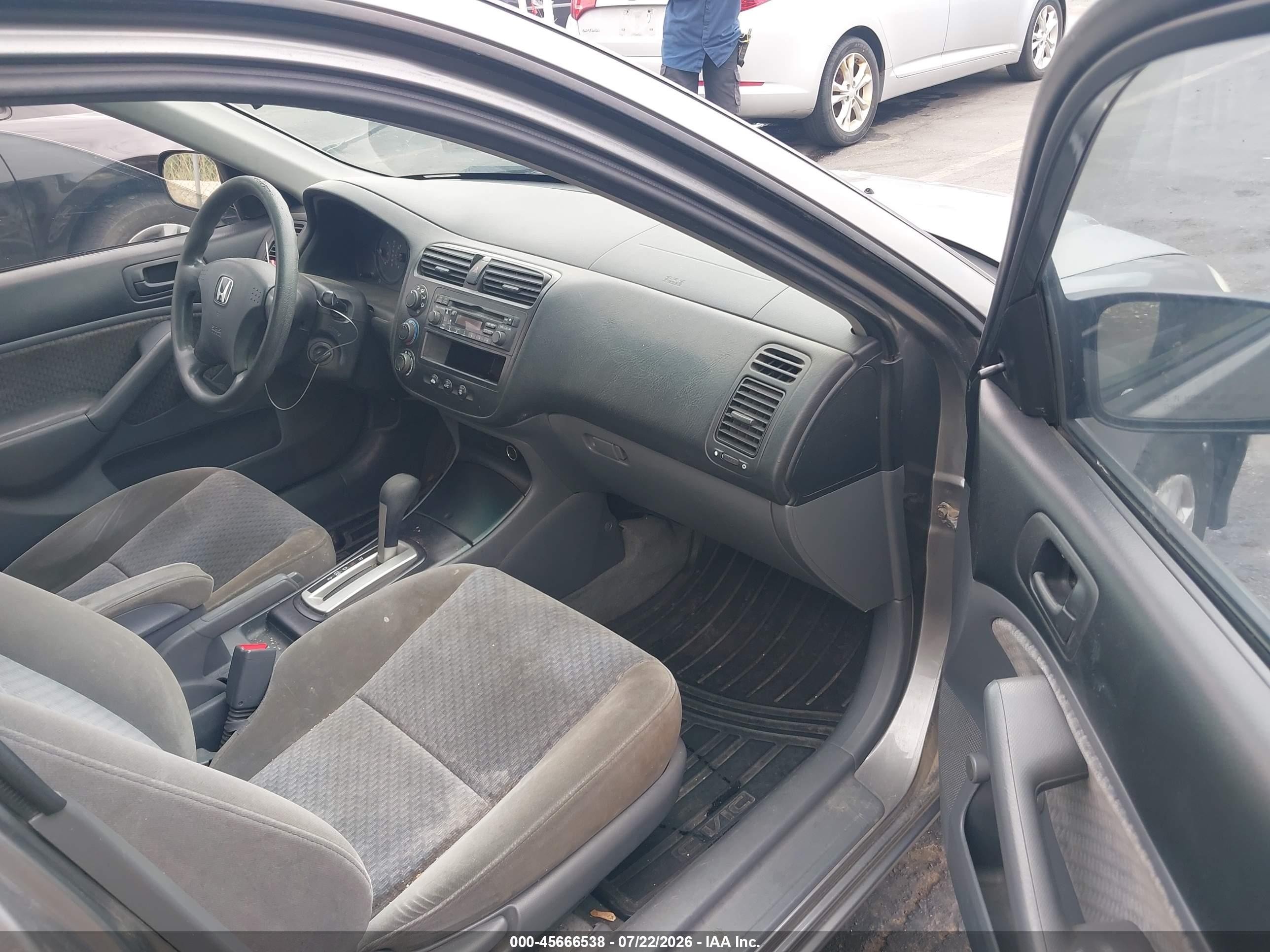 2005 Honda Civic Vp Серый vin: 1HGES16305L017475