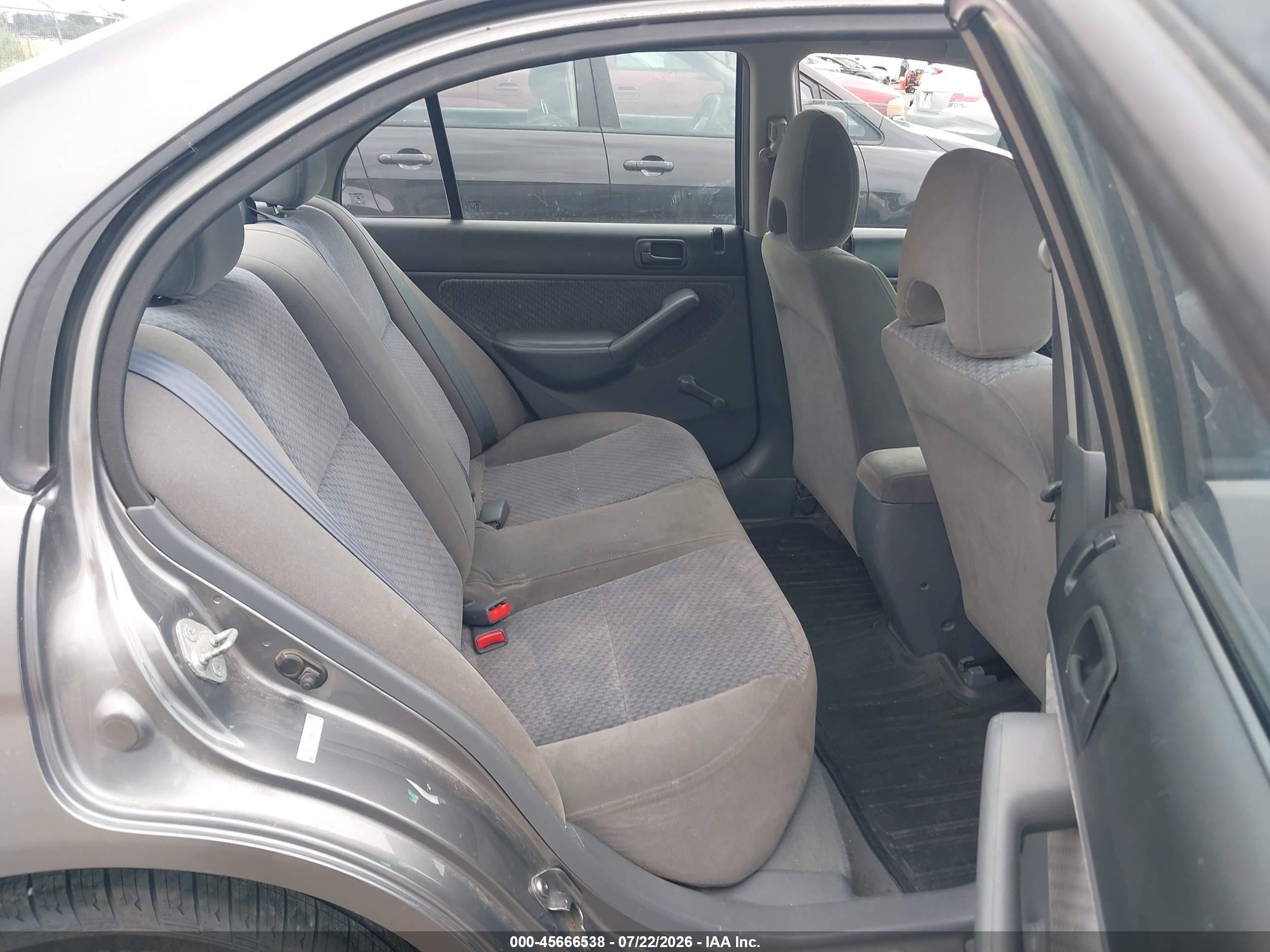 2005 Honda Civic Vp Серый vin: 1HGES16305L017475