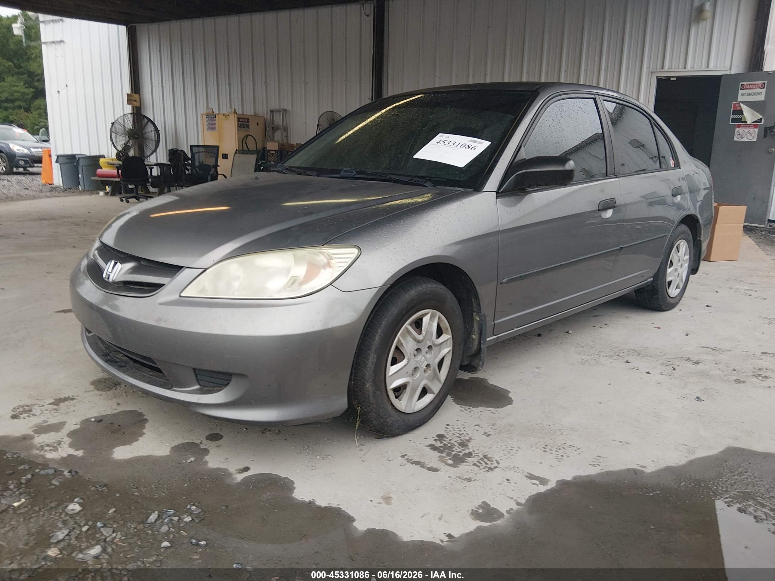 2005 Honda Civic Vp Gray vin: 1HGES16315L019901