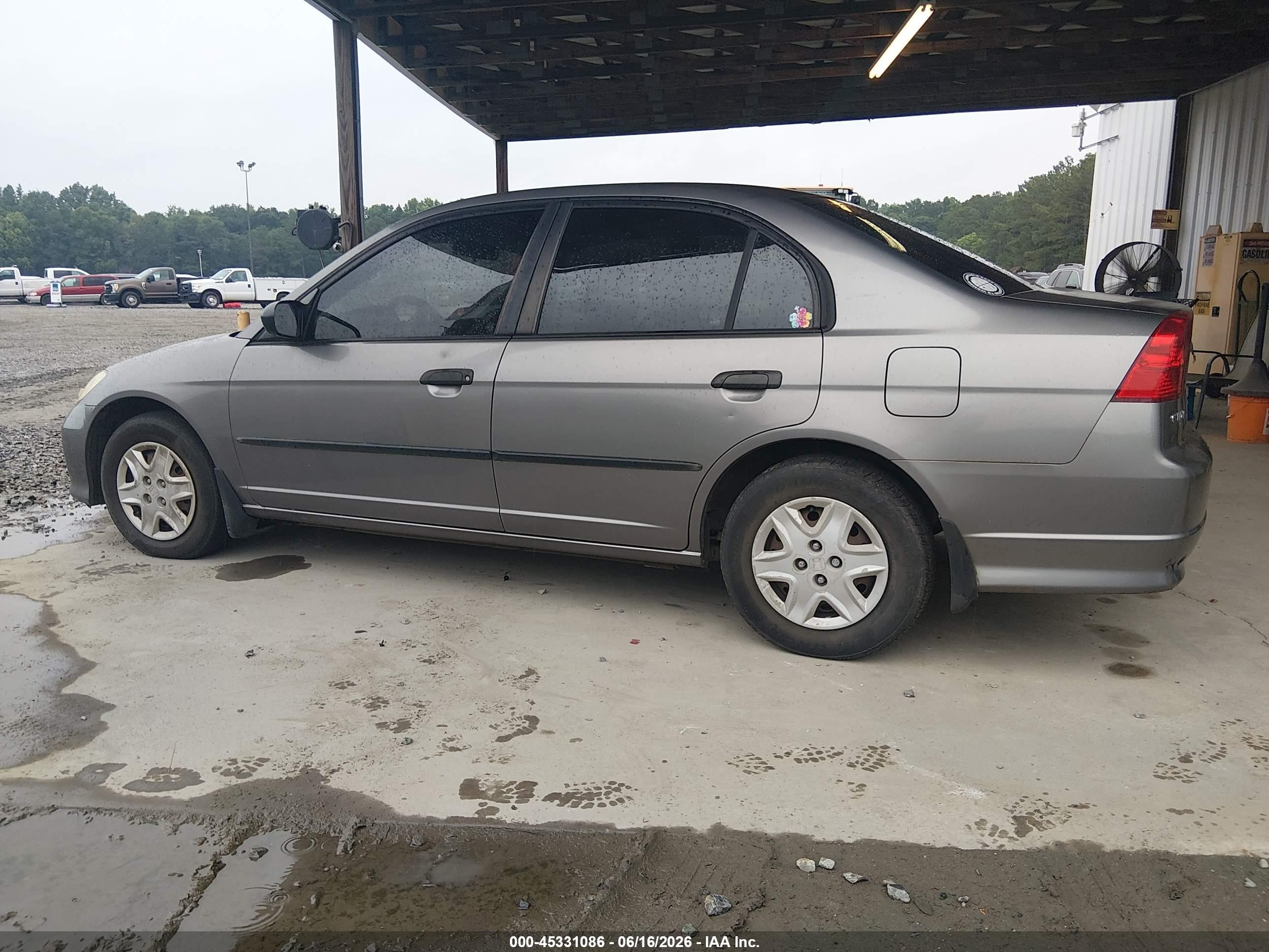 2005 Honda Civic Vp Gray vin: 1HGES16315L019901
