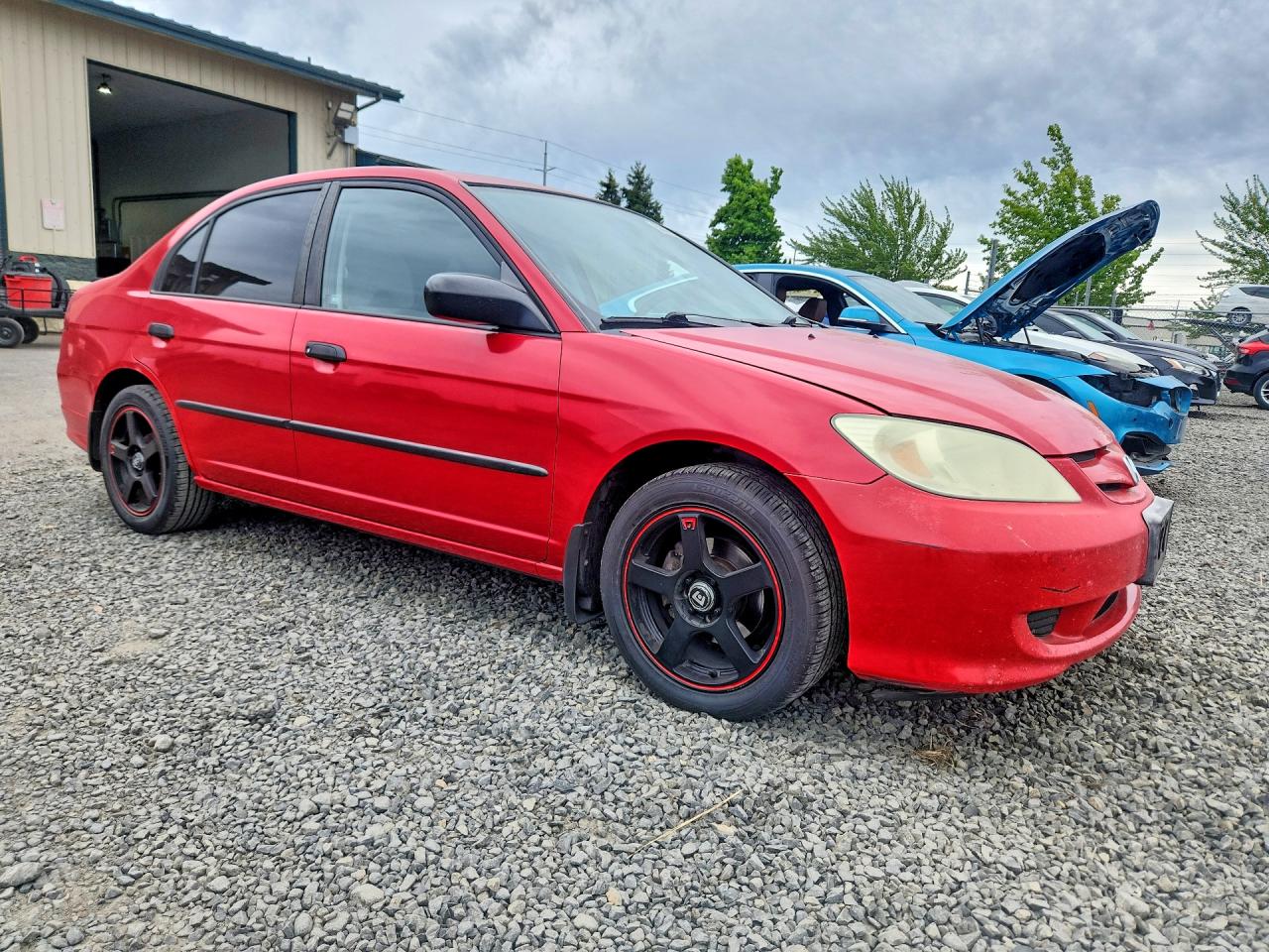 2005 Honda Civic Dx Vp Красный vin: 1HGES16335L008673