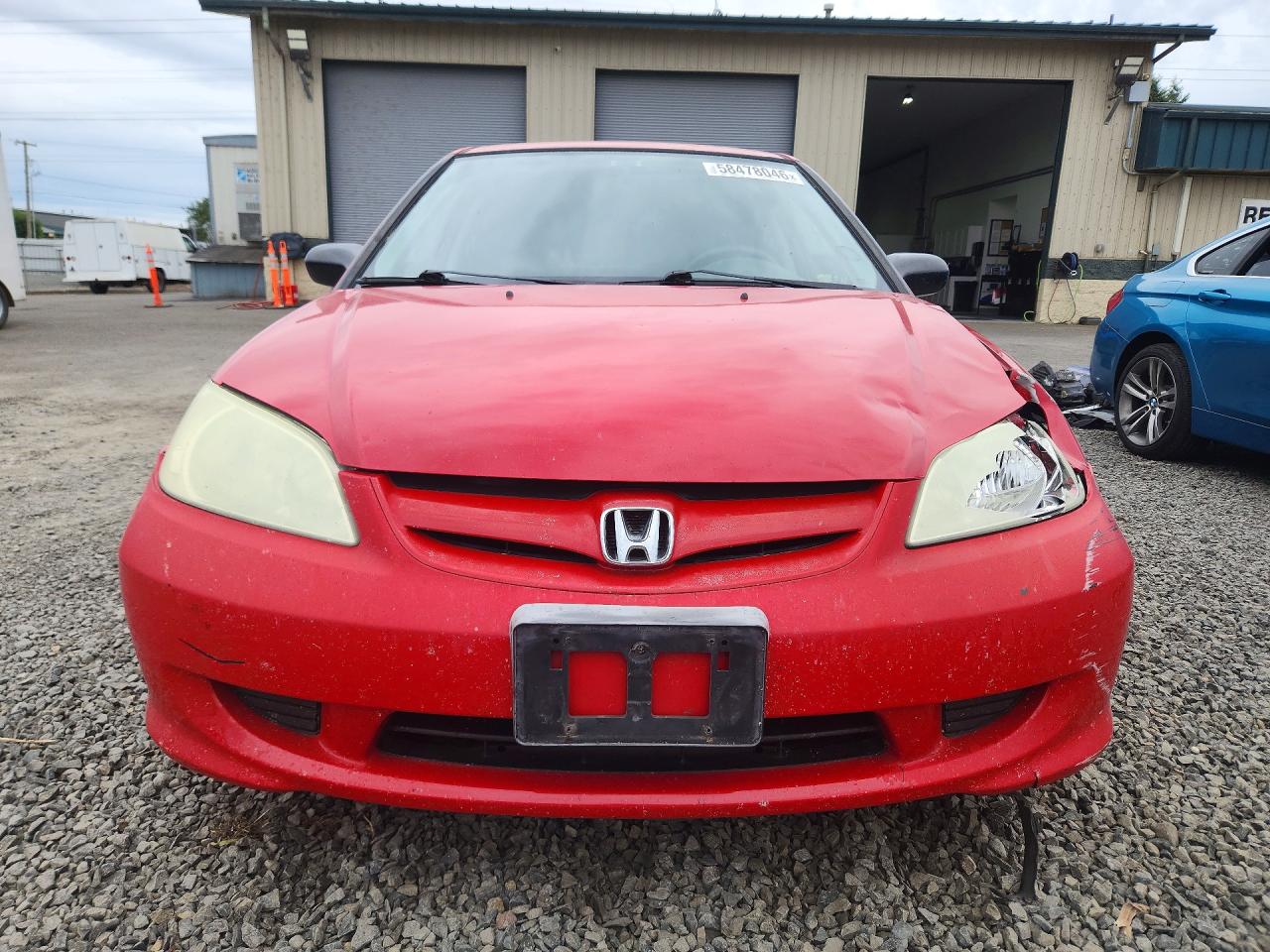 2005 Honda Civic Dx Vp Красный vin: 1HGES16335L008673