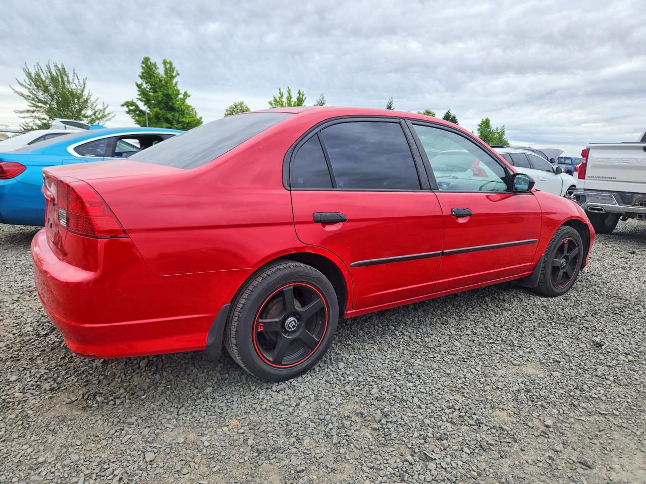 2005 Honda Civic Dx Vp Красный vin: 1HGES16335L008673