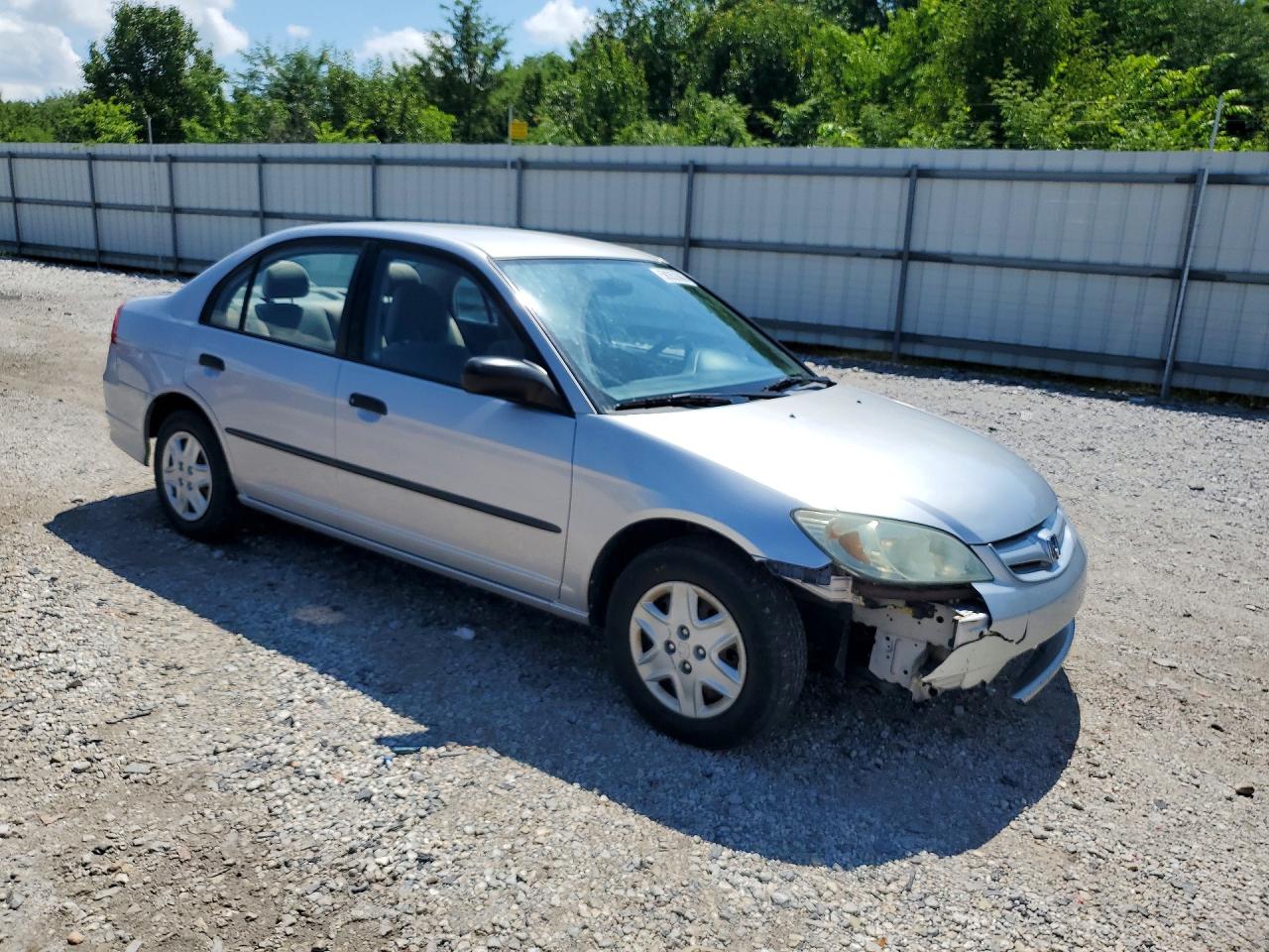 2005 Honda Civic Dx Vp Gray vin: 1HGES16345L028950
