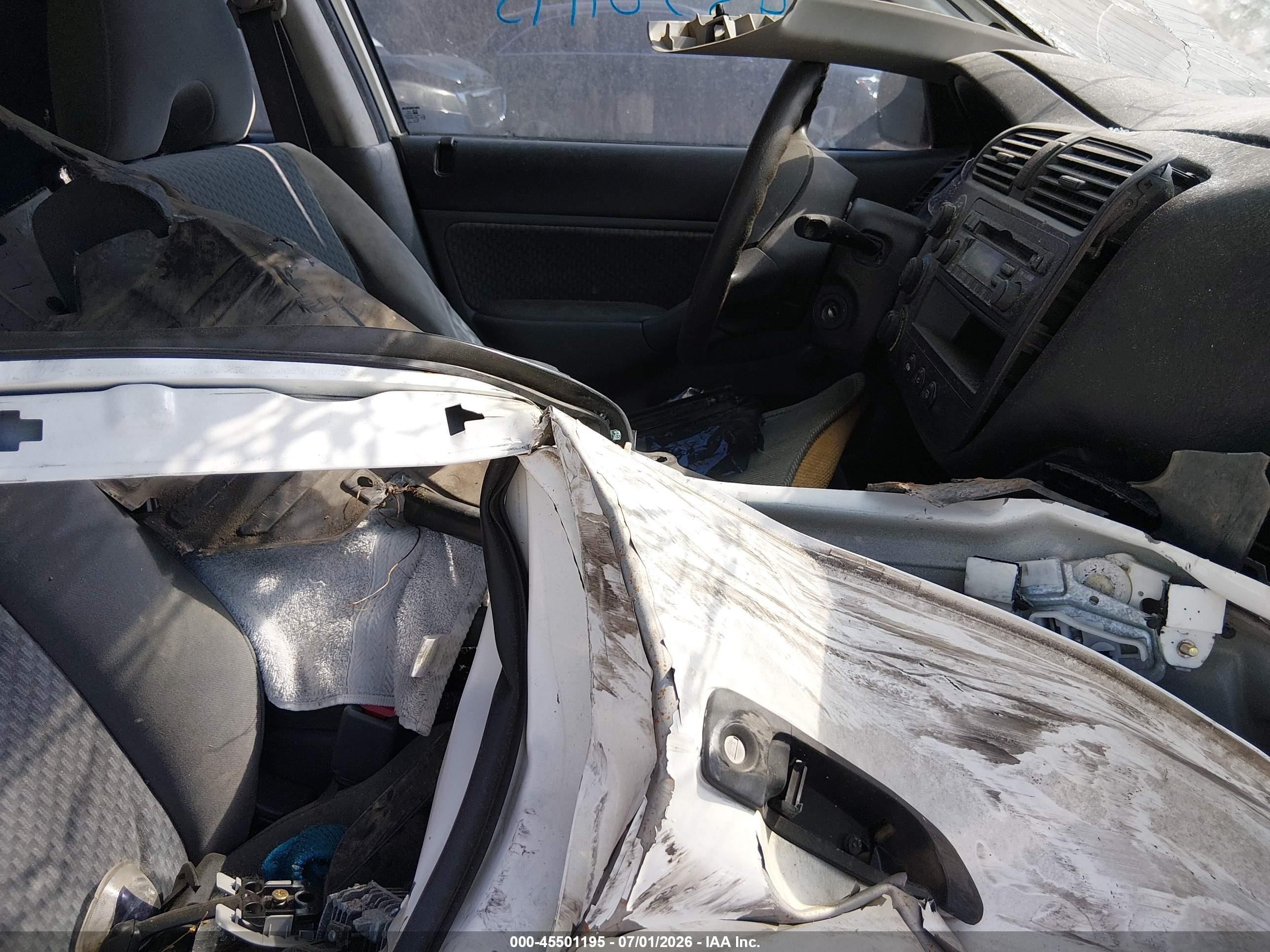 2004 Honda Civic Vp White vin: 1HGES16354L002467
