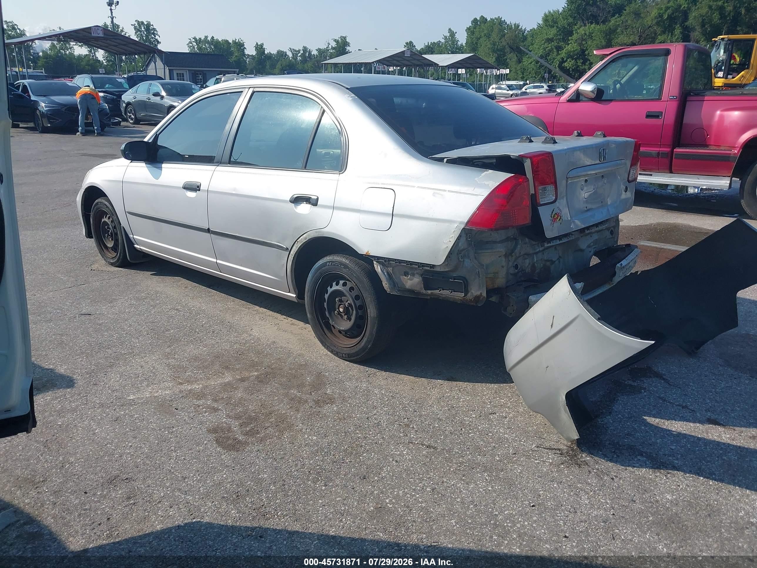 2004 Honda Civic Vp Silver vin: 1HGES16354L006325