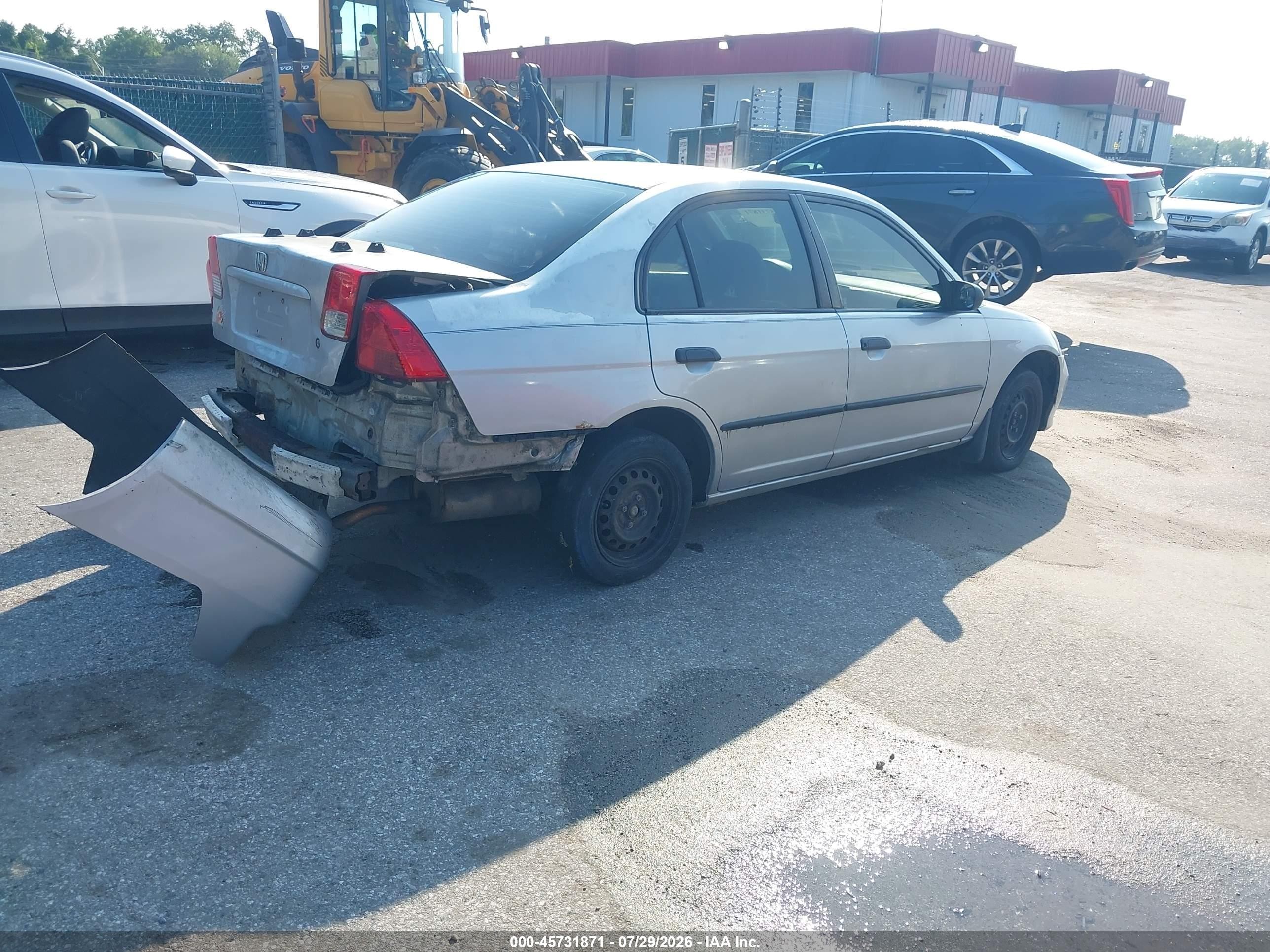 2004 Honda Civic Vp Silver vin: 1HGES16354L006325