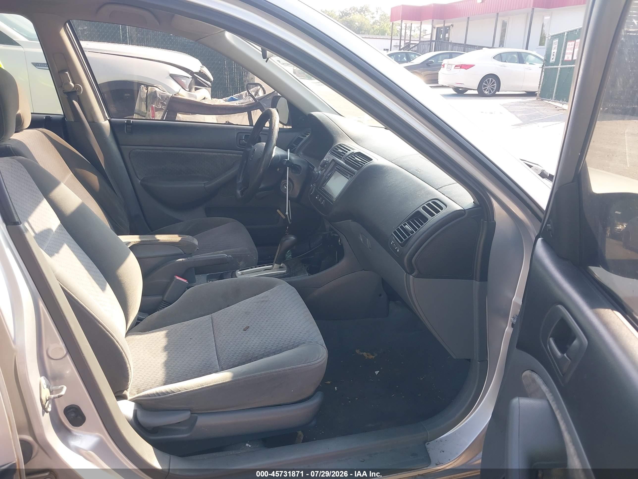 2004 Honda Civic Vp Silver vin: 1HGES16354L006325