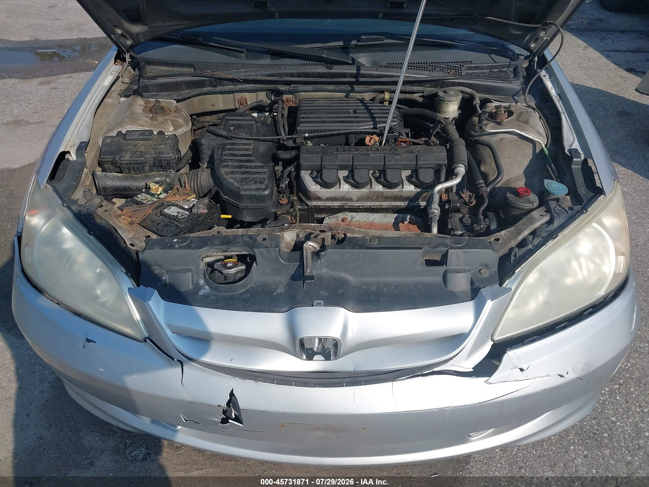 2004 Honda Civic Vp Silver vin: 1HGES16354L006325