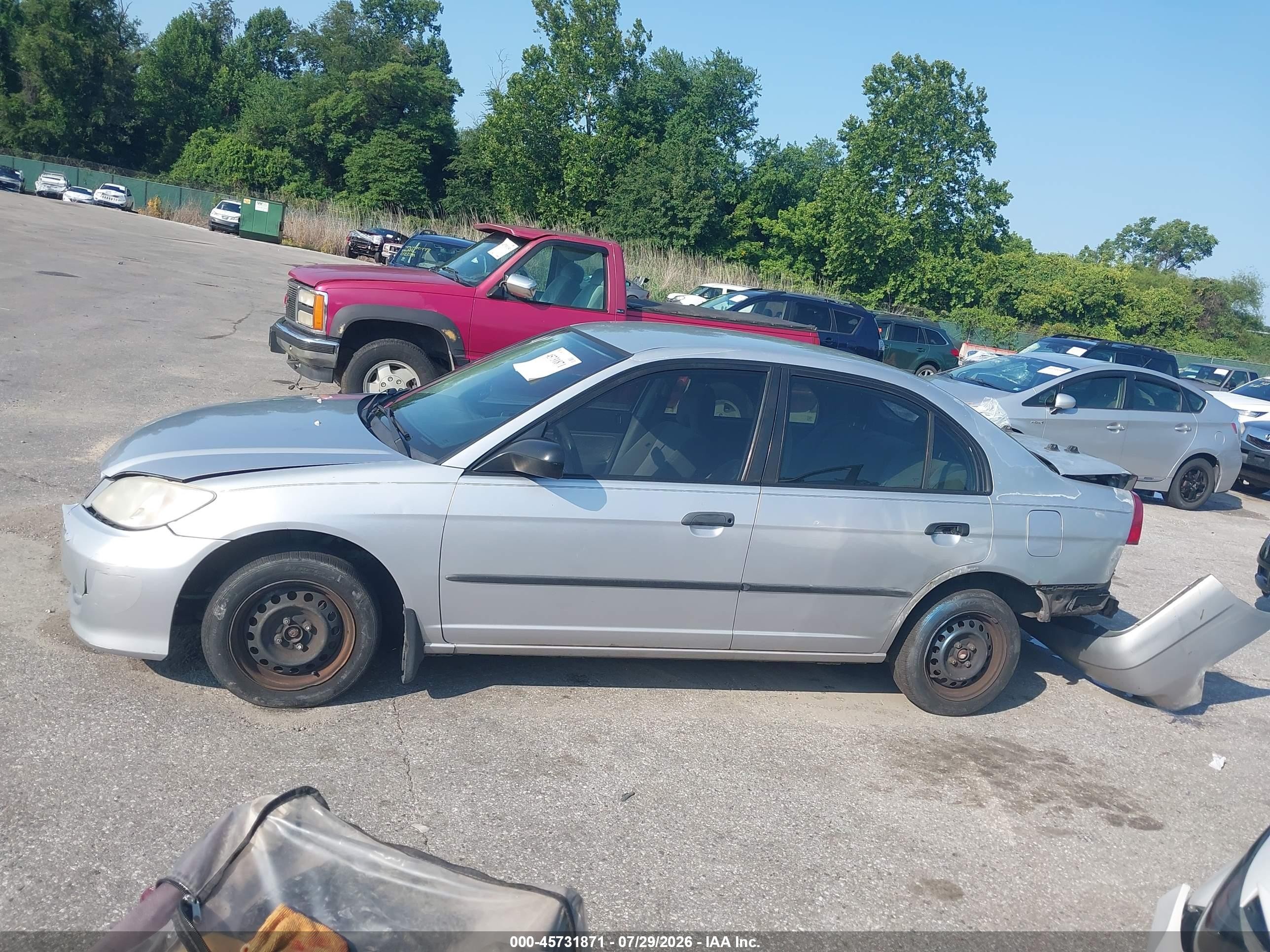 2004 Honda Civic Vp Silver vin: 1HGES16354L006325