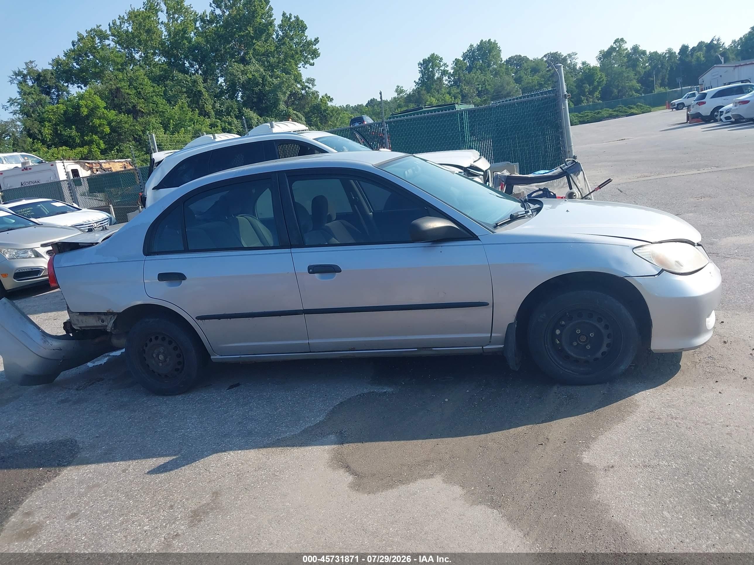 2004 Honda Civic Vp Silver vin: 1HGES16354L006325