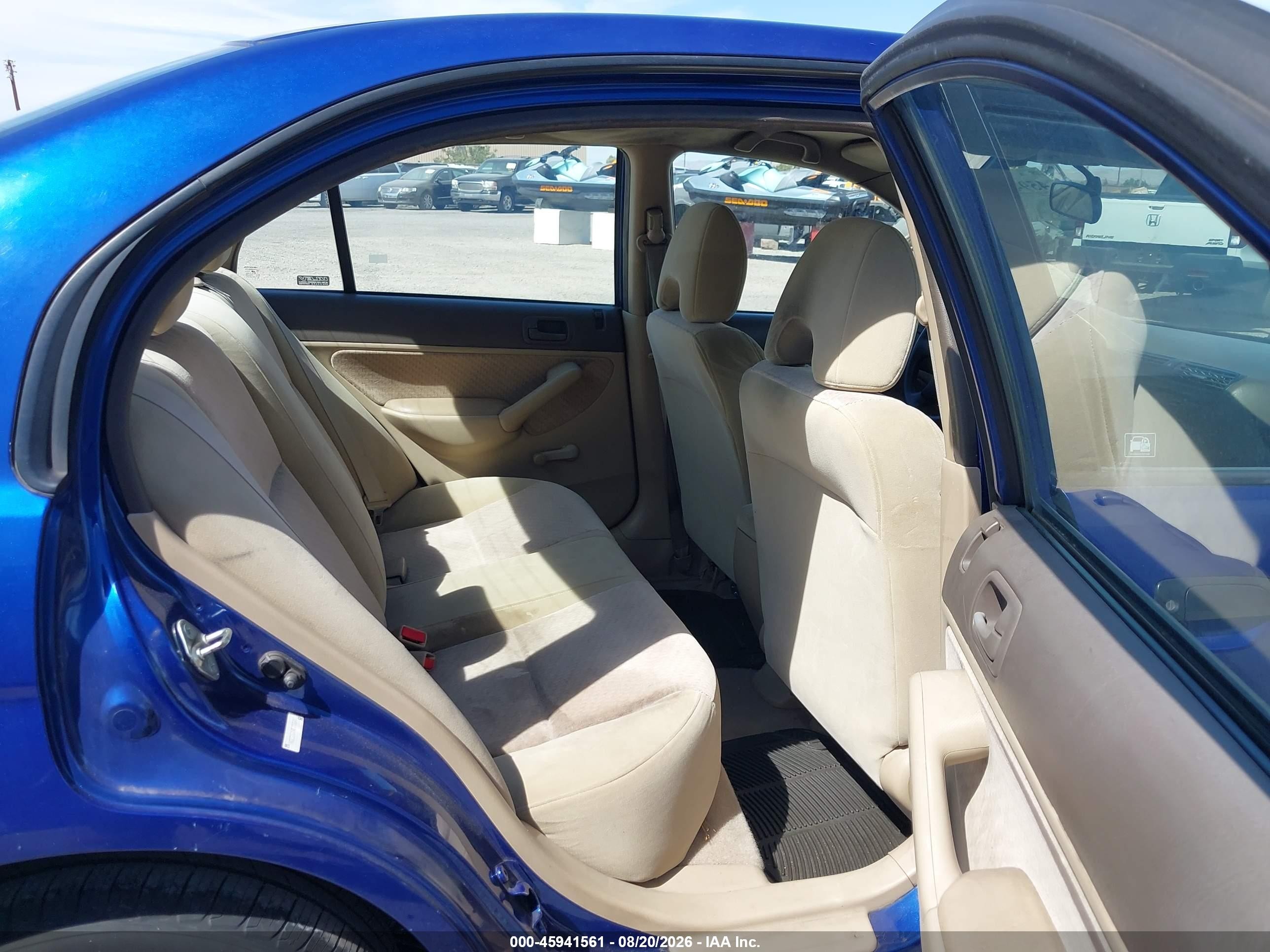 2004 Honda Civic Vp Blue vin: 1HGES16354L008611