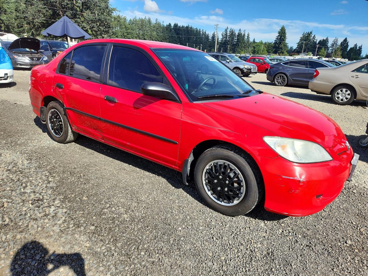 2005 Honda Civic Dx Vp Red vin: 1HGES16355L011509