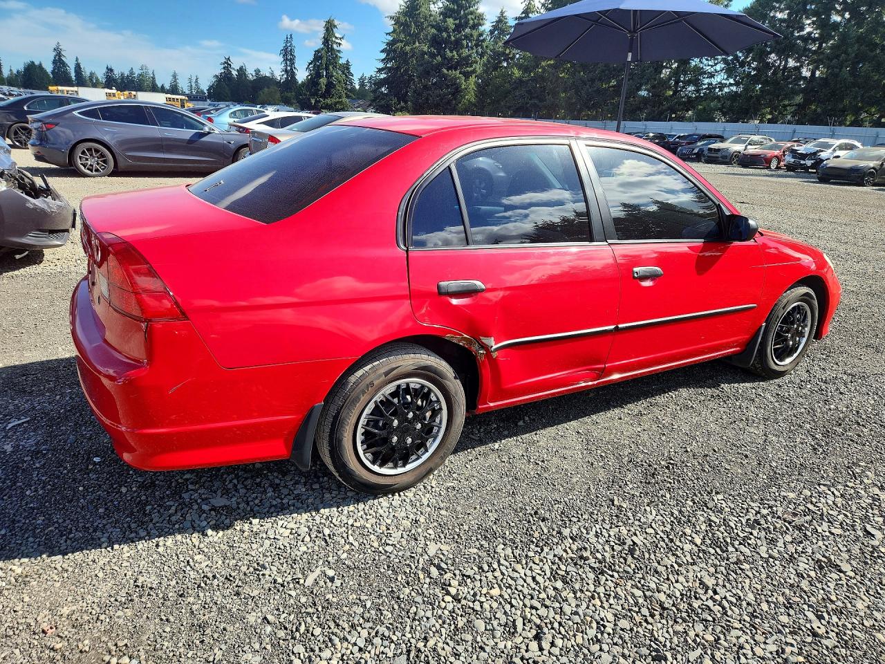 2005 Honda Civic Dx Vp Red vin: 1HGES16355L011509