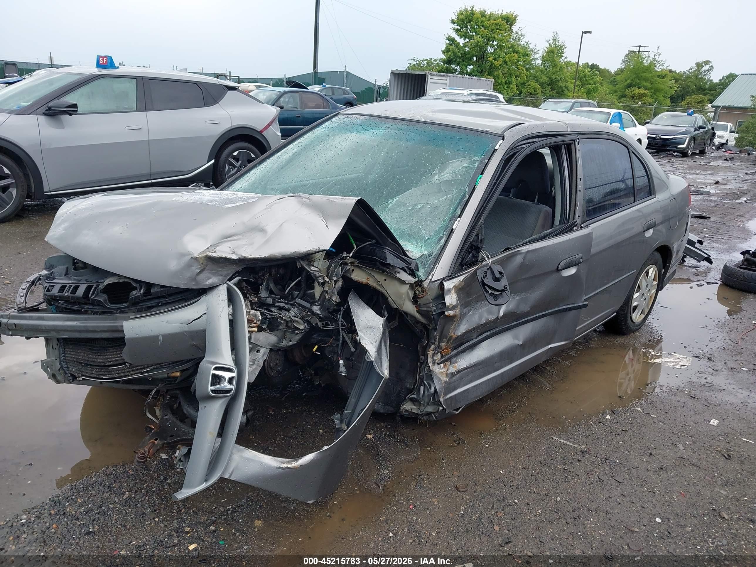 2005 Honda Civic Vp Бежевый vin: 1HGES16355L020047