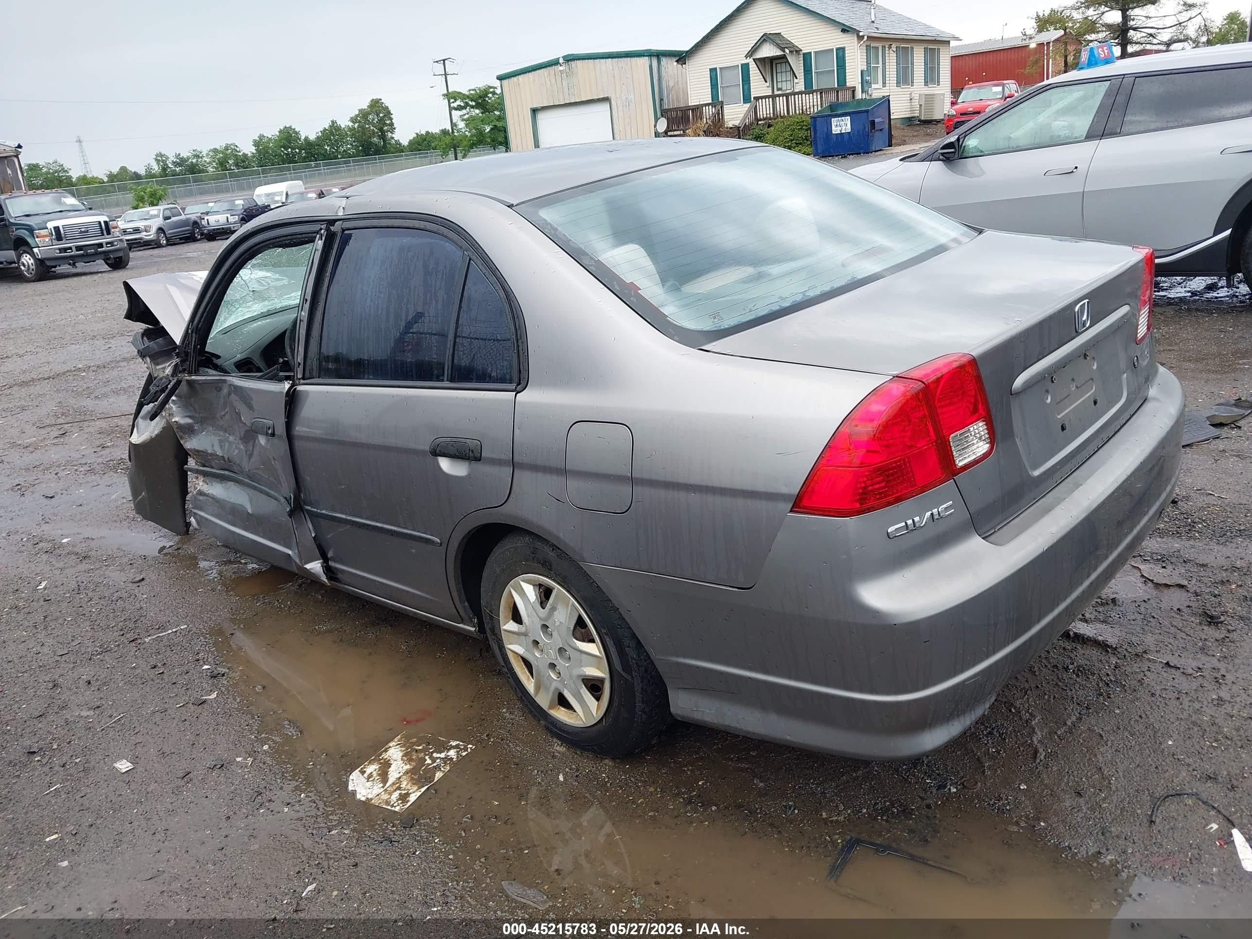 2005 Honda Civic Vp Бежевый vin: 1HGES16355L020047