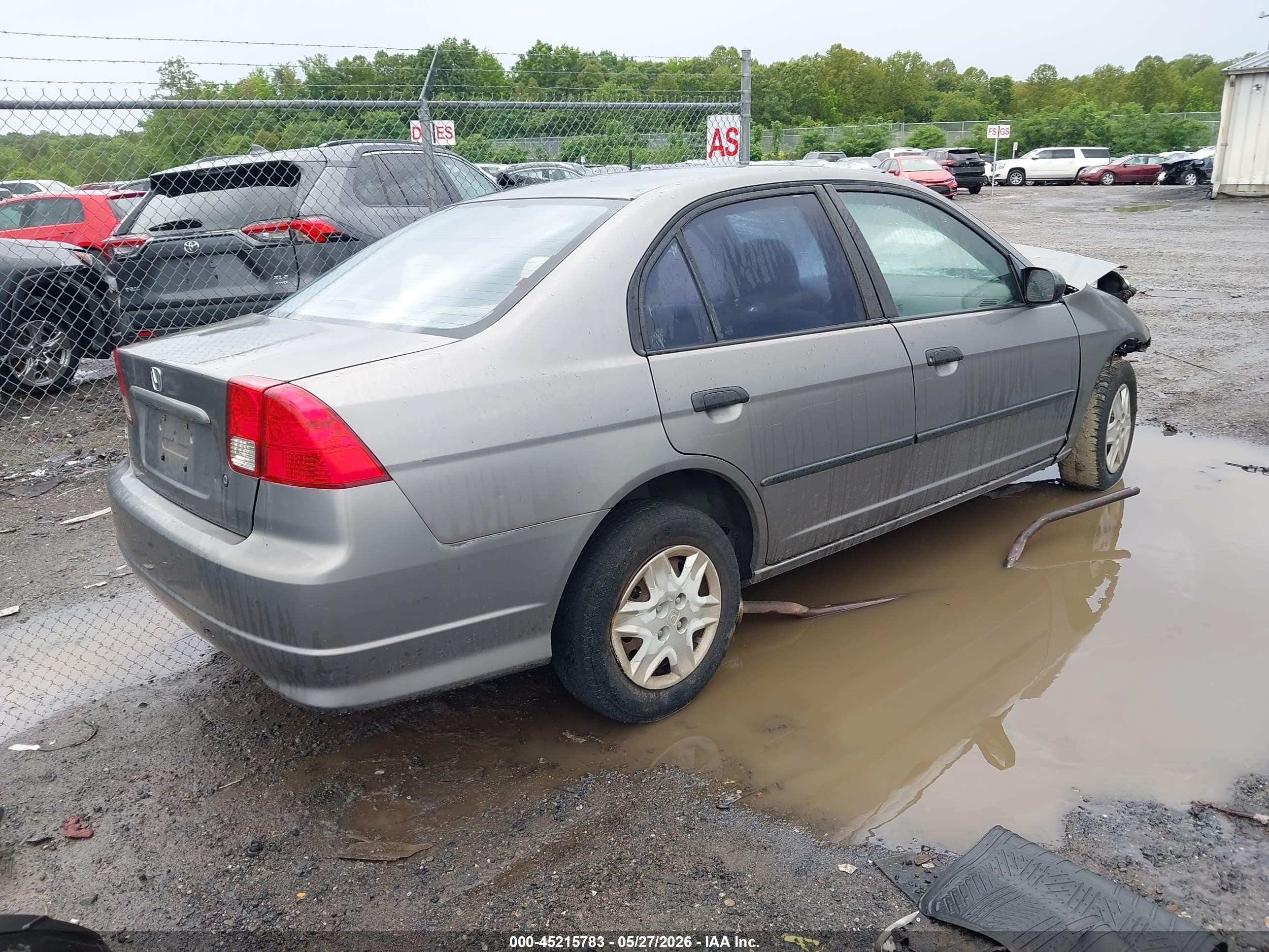 2005 Honda Civic Vp Бежевый vin: 1HGES16355L020047