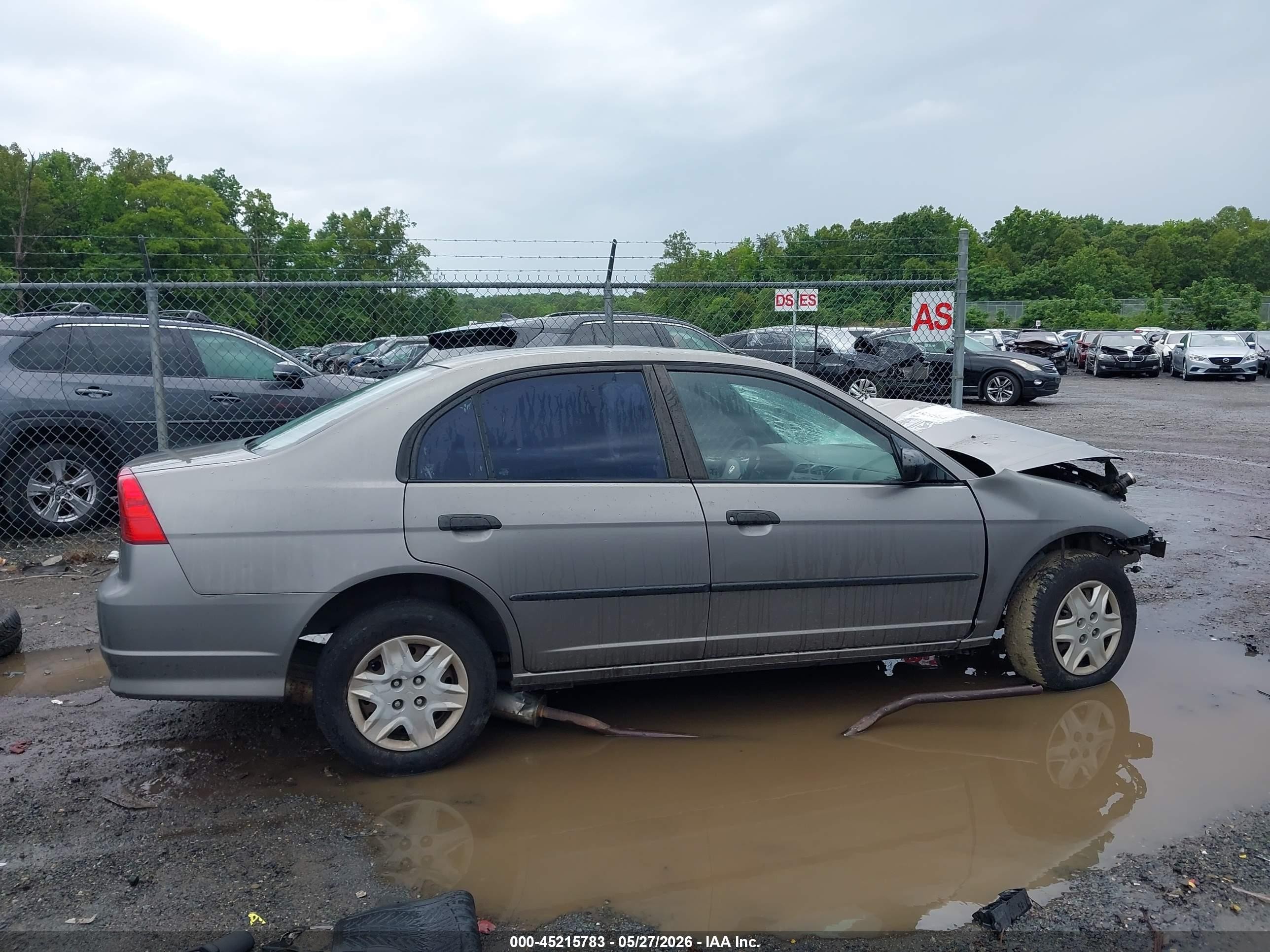 2005 Honda Civic Vp Бежевый vin: 1HGES16355L020047
