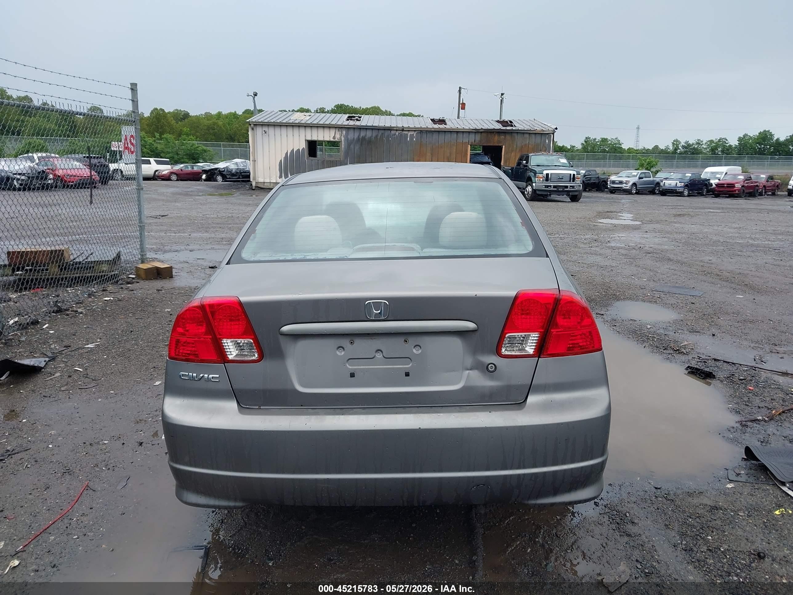 2005 Honda Civic Vp Бежевый vin: 1HGES16355L020047