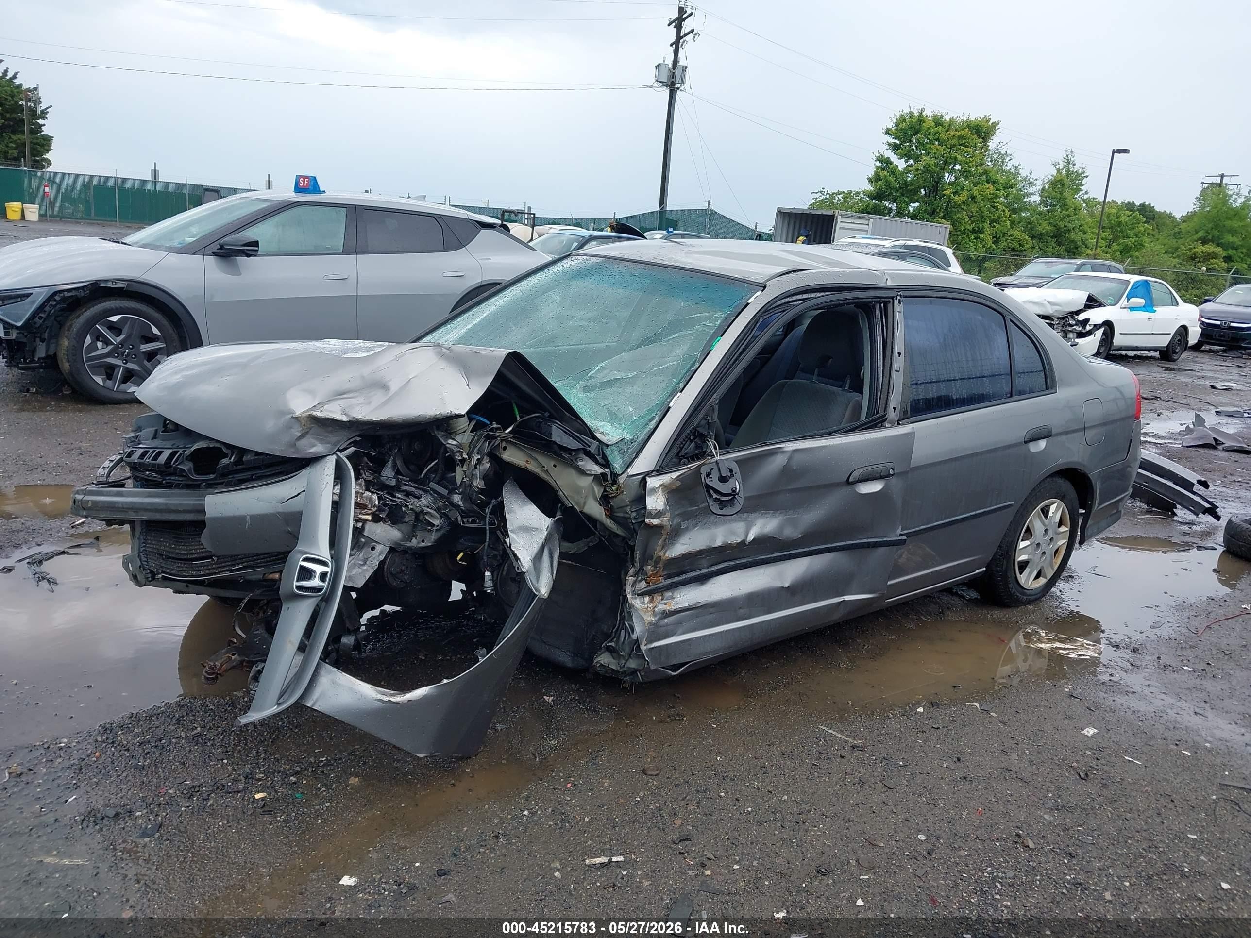 2005 Honda Civic Vp Бежевый vin: 1HGES16355L020047
