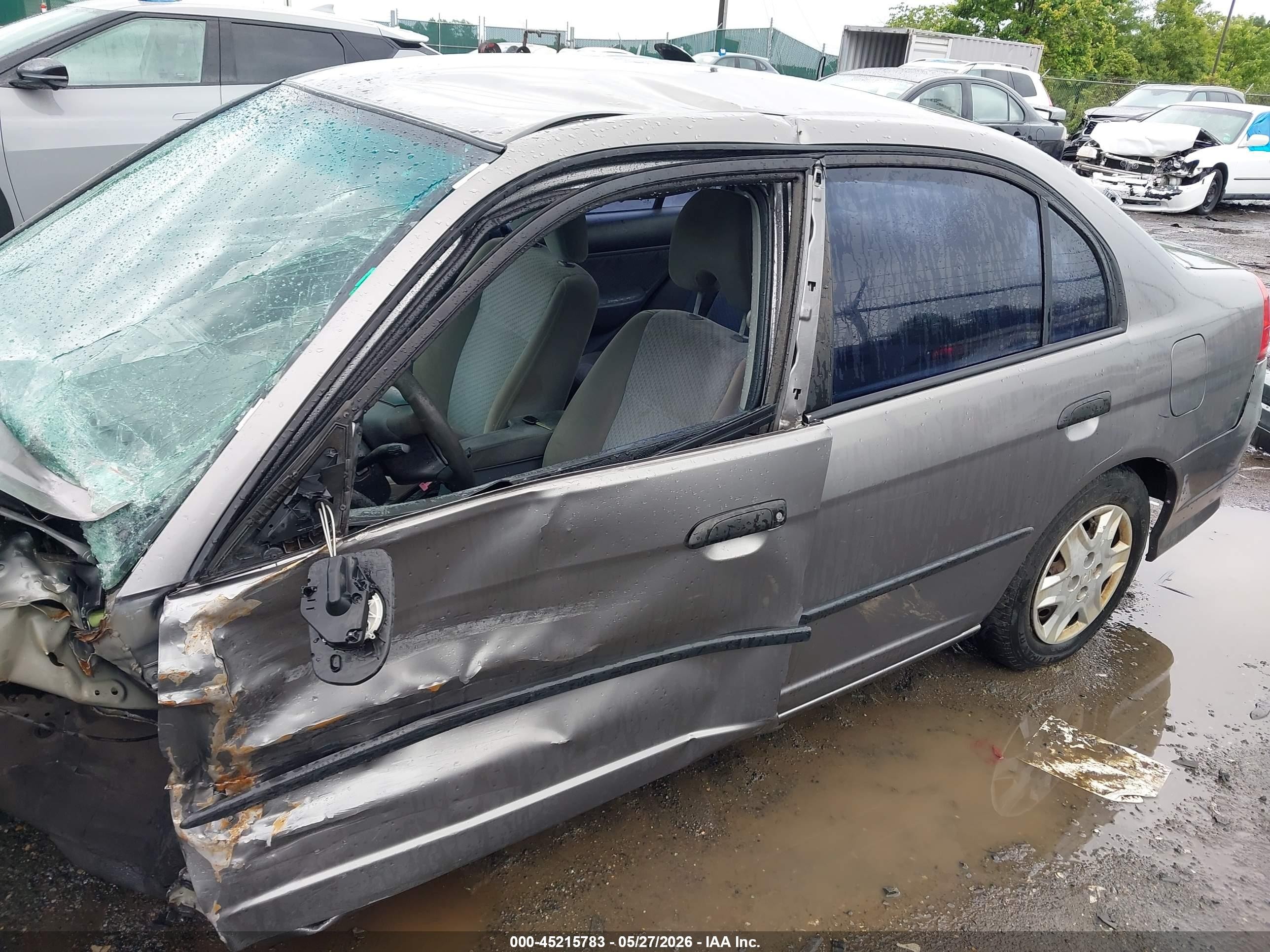 2005 Honda Civic Vp Бежевый vin: 1HGES16355L020047