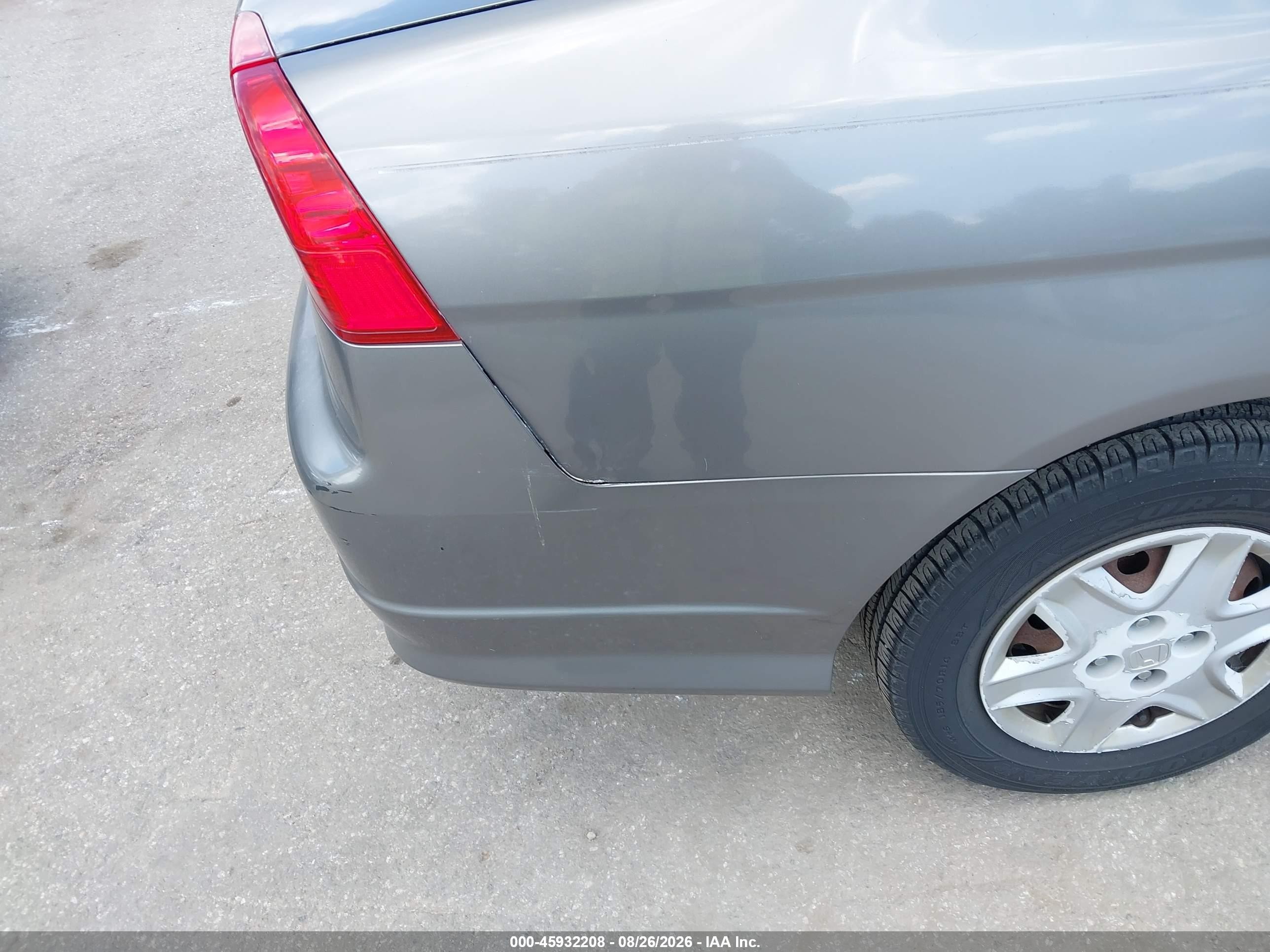 2005 Honda Civic Vp Серый vin: 1HGES16365L021711