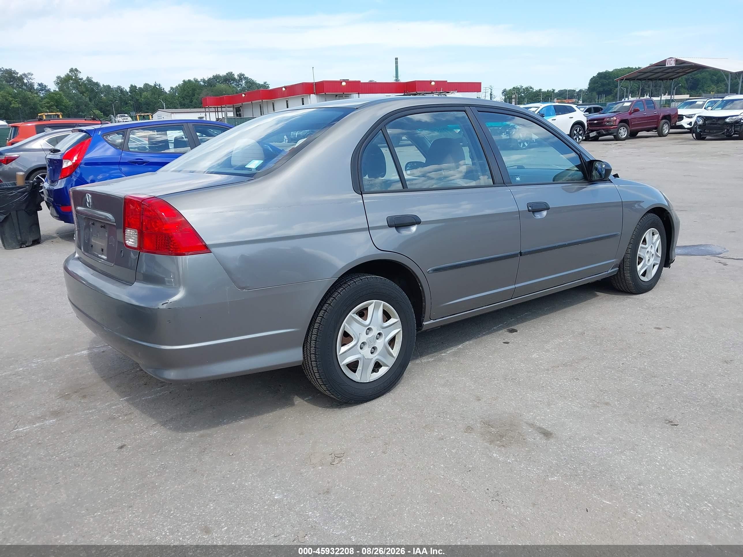 2005 Honda Civic Vp Серый vin: 1HGES16365L021711