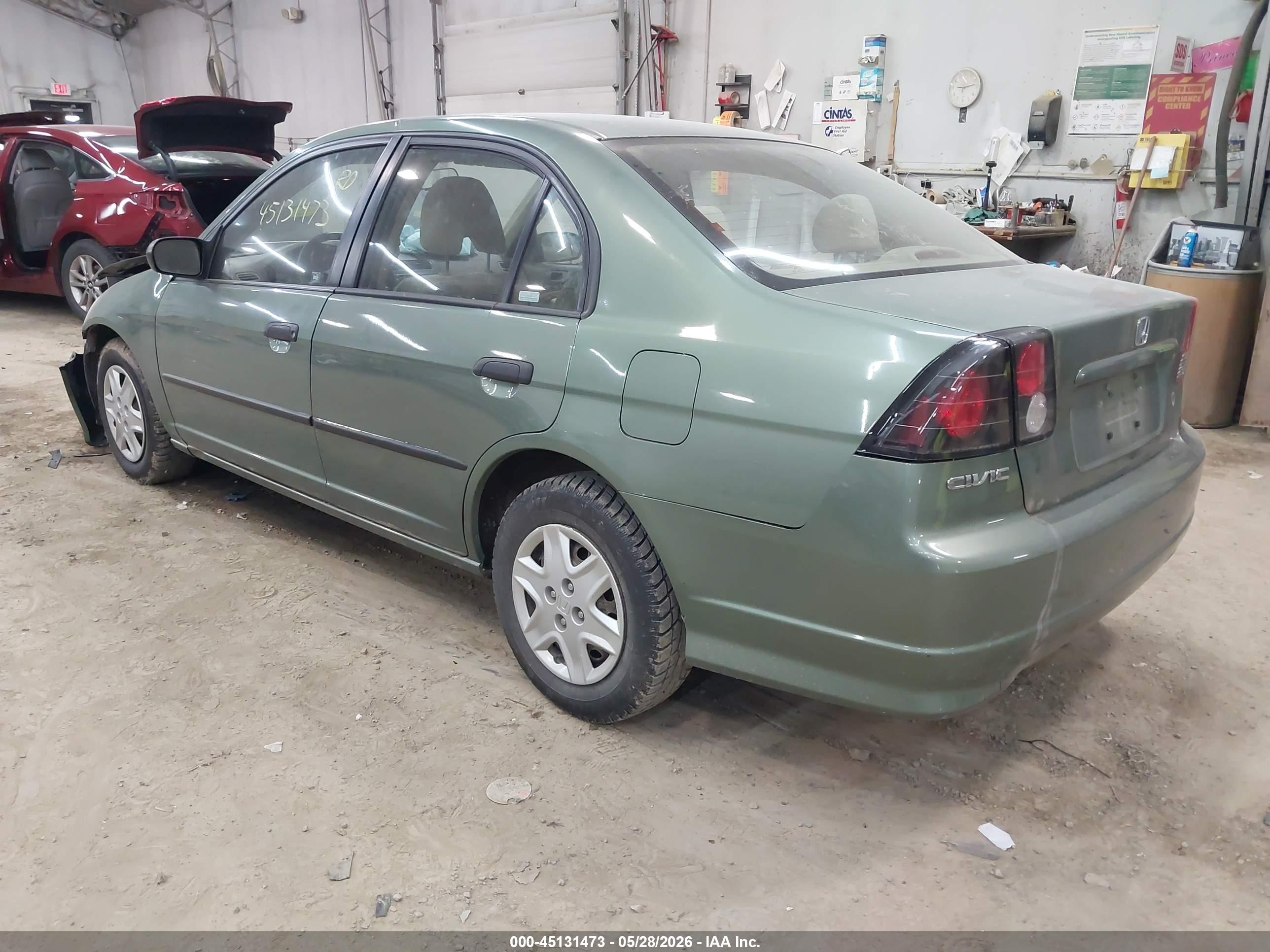 2004 Honda Civic Vp Green vin: 1HGES16374L003104
