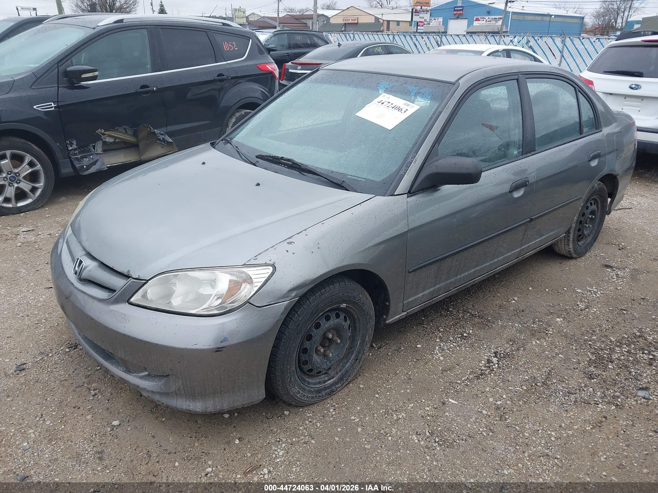 2005 Honda Civic Vp Silver vin: 1HGES16375L001595
