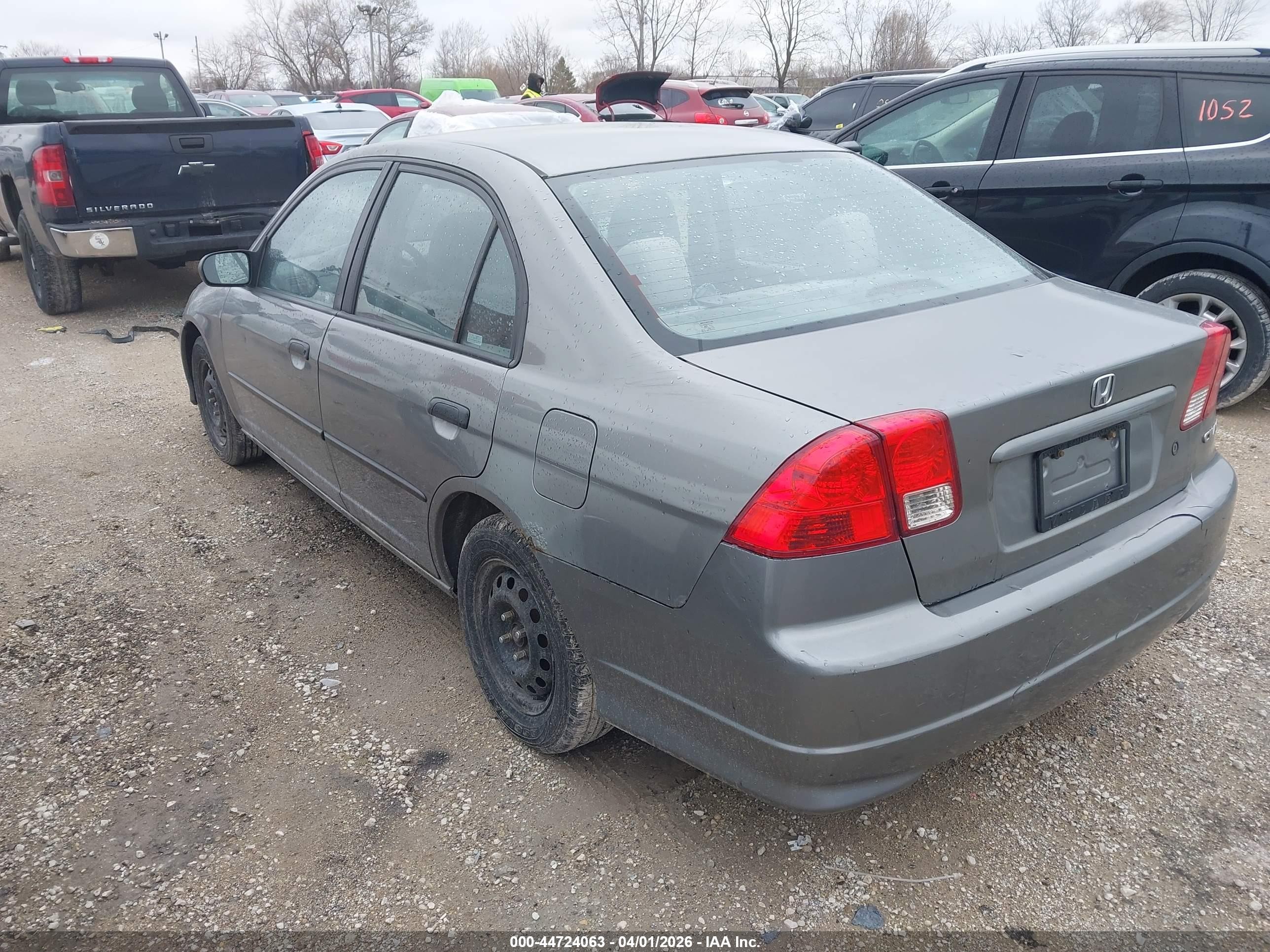 2005 Honda Civic Vp Silver vin: 1HGES16375L001595