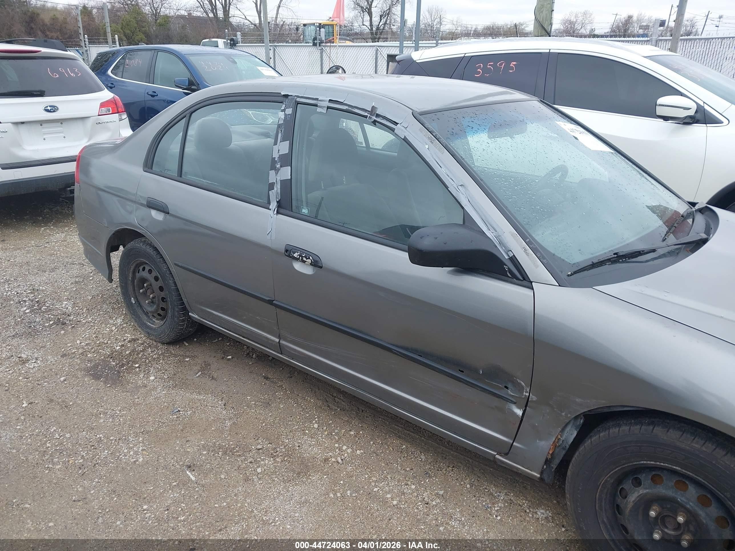 2005 Honda Civic Vp Silver vin: 1HGES16375L001595