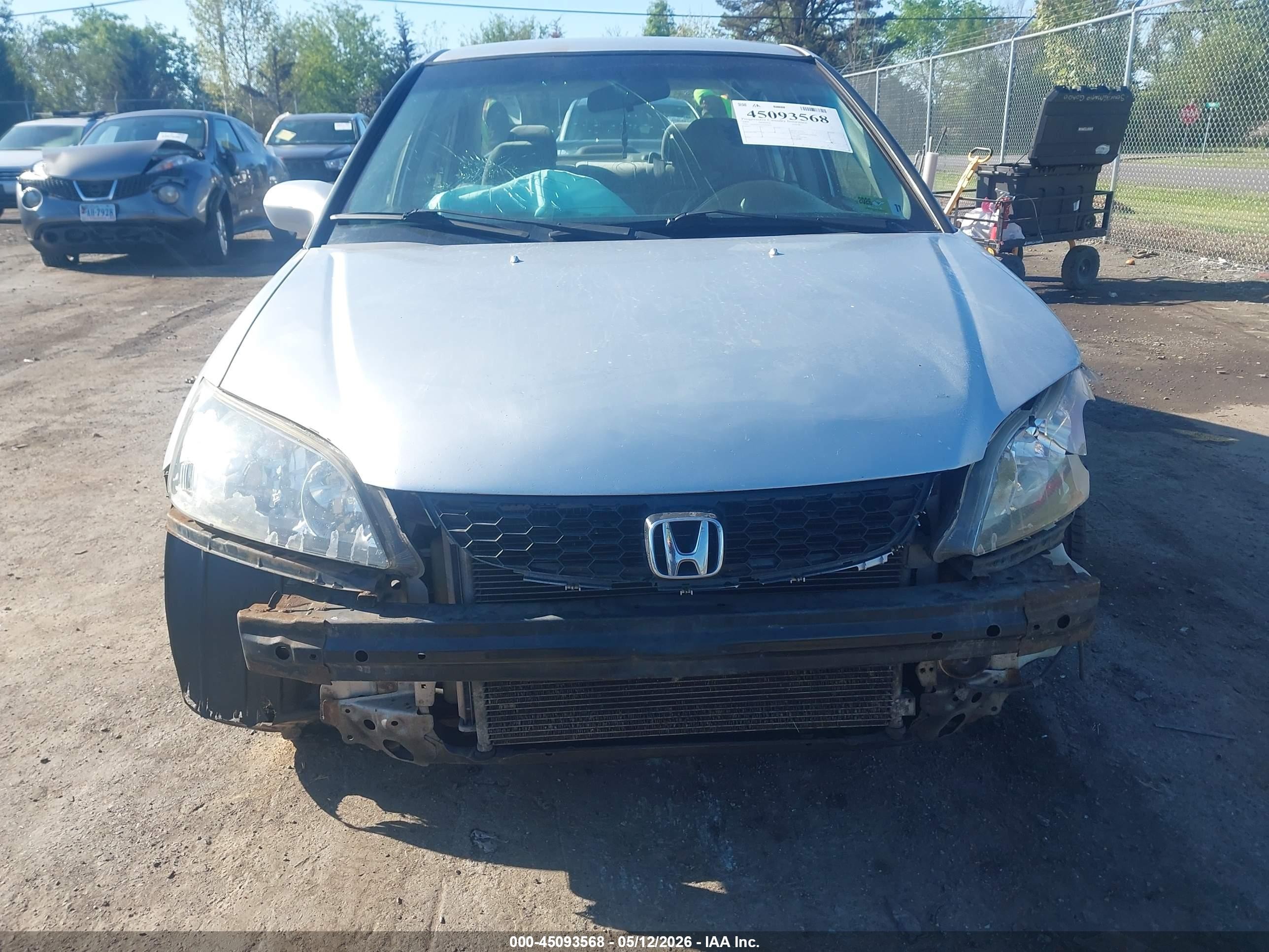 2005 Honda Civic Vp Silver vin: 1HGES16375L004030