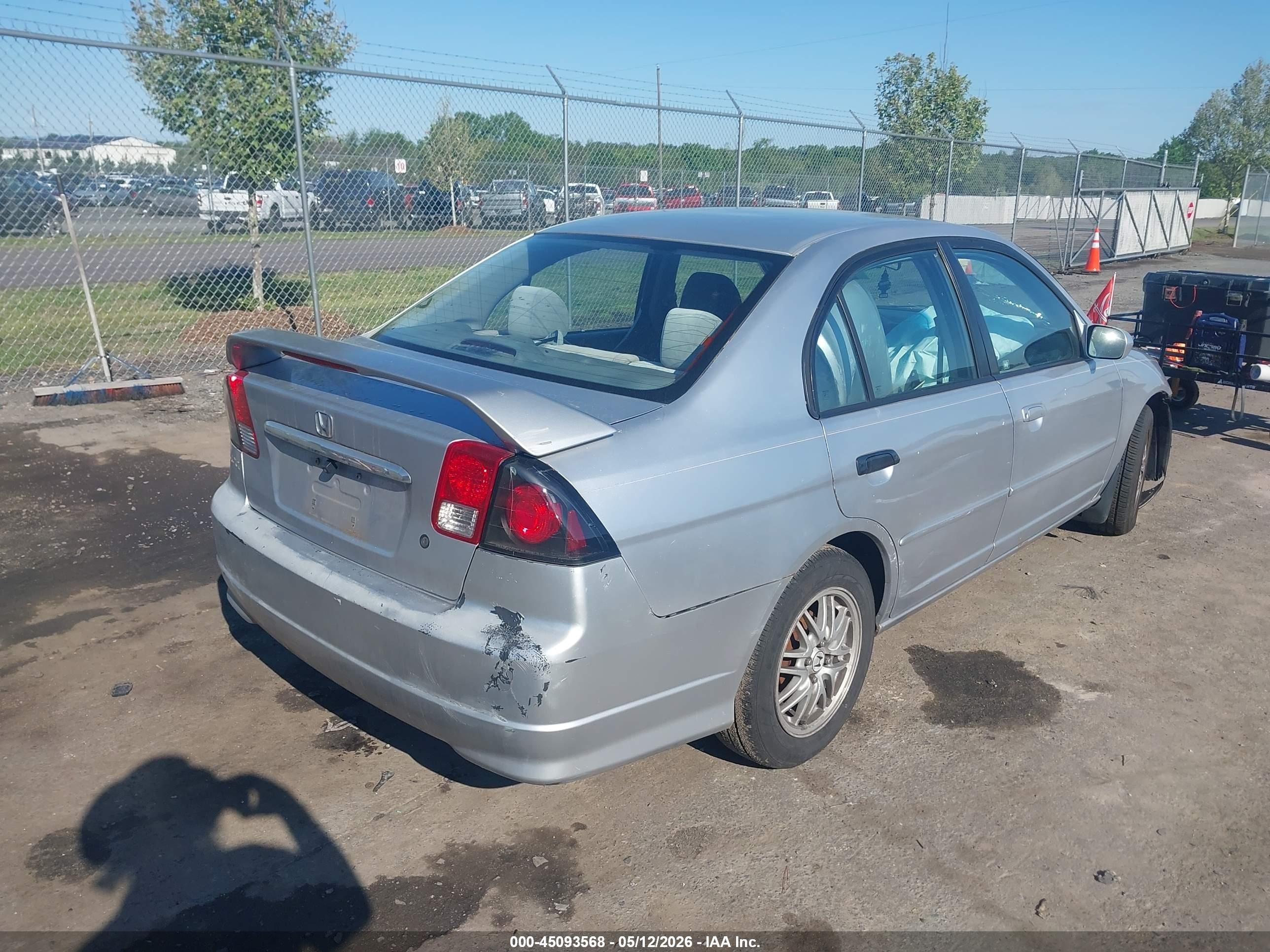 2005 Honda Civic Vp Silver vin: 1HGES16375L004030