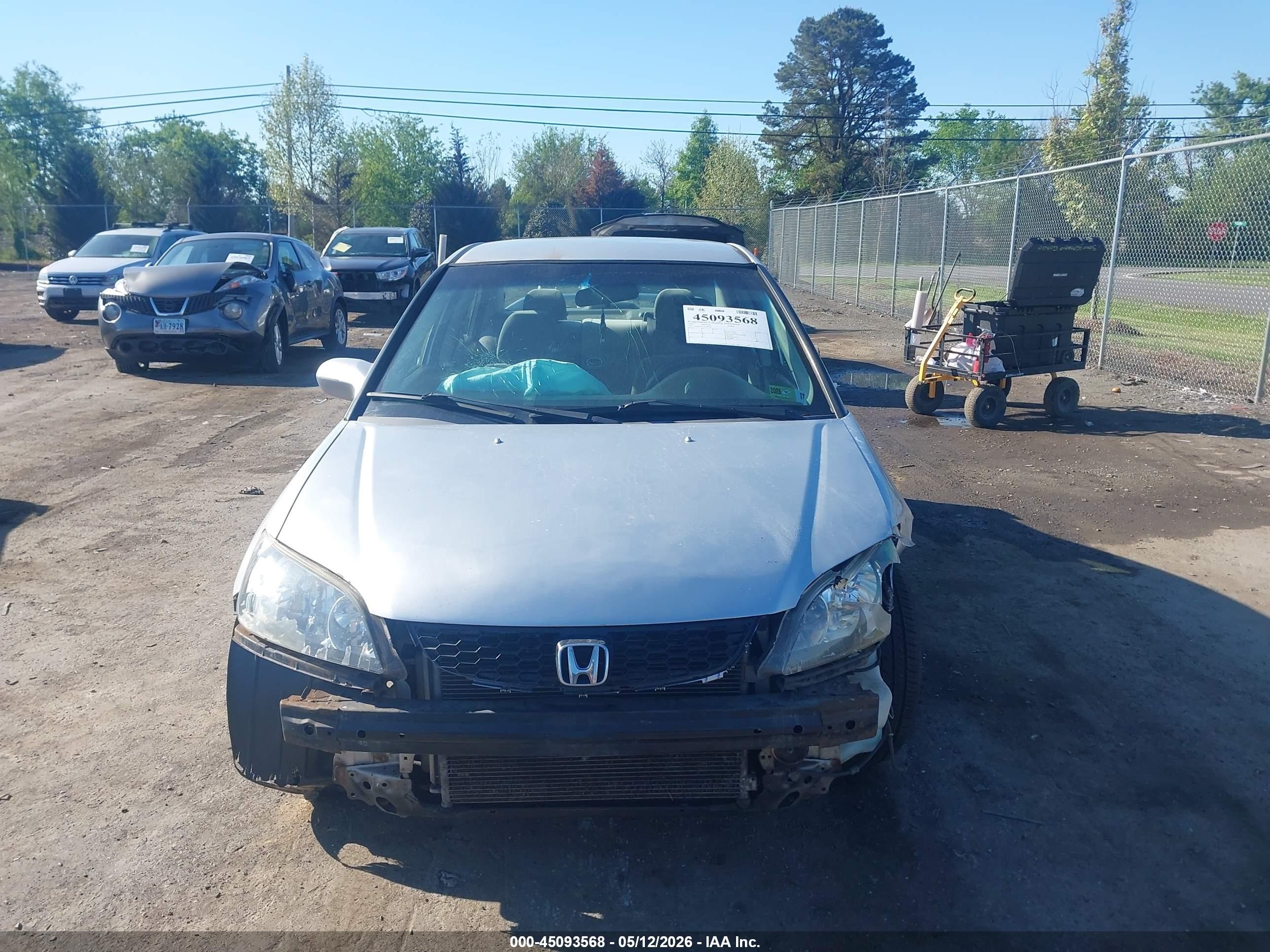 2005 Honda Civic Vp Silver vin: 1HGES16375L004030