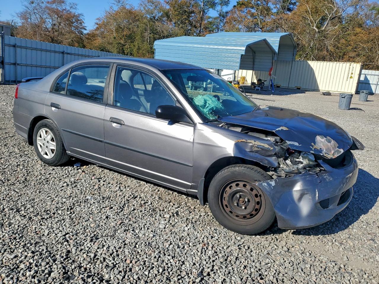 2005 Honda Civic Dx Vp Gray vin: 1HGES16375L025038
