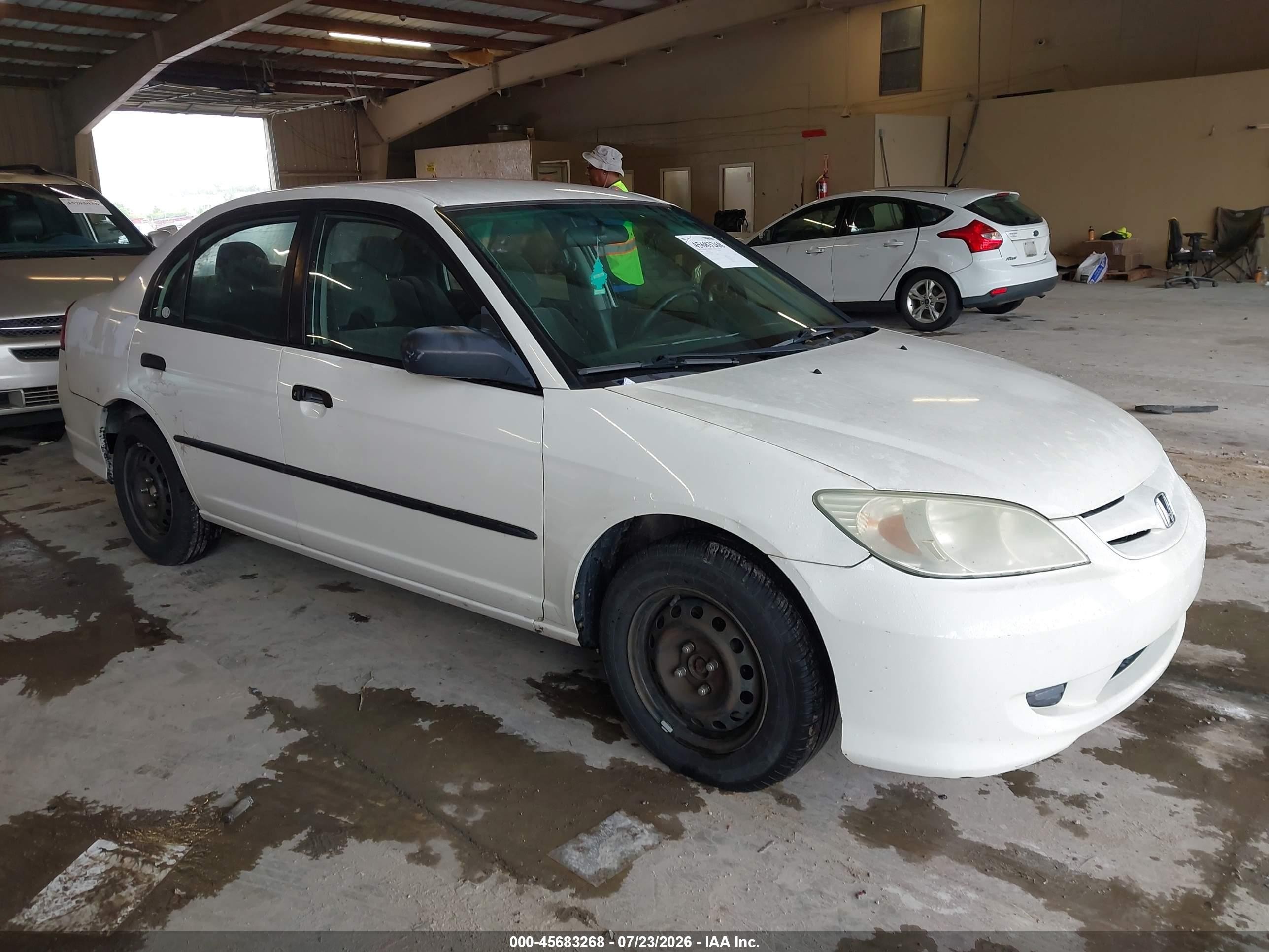2004 Honda Civic Vp White vin: 1HGES16384L003239