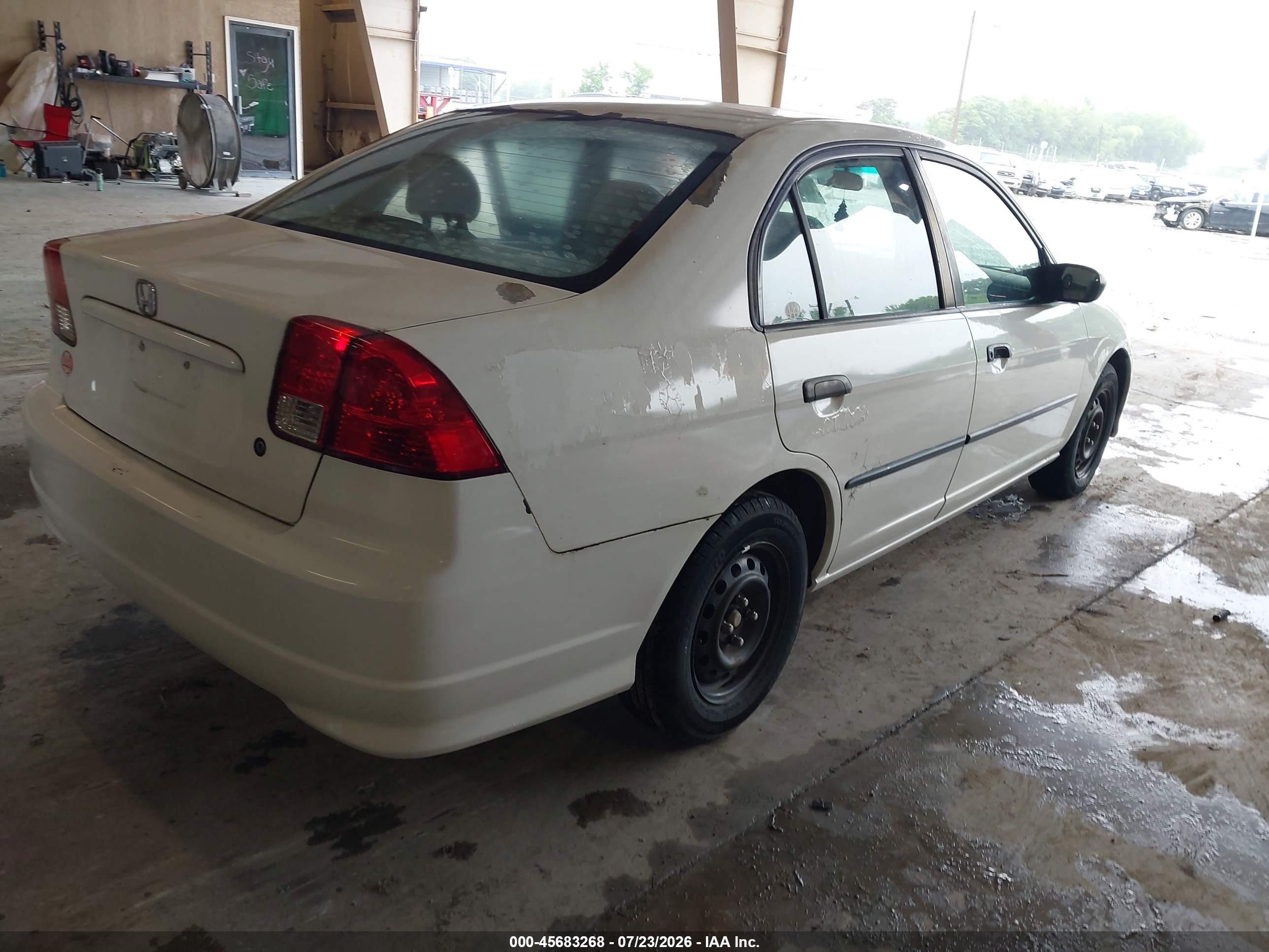 2004 Honda Civic Vp White vin: 1HGES16384L003239