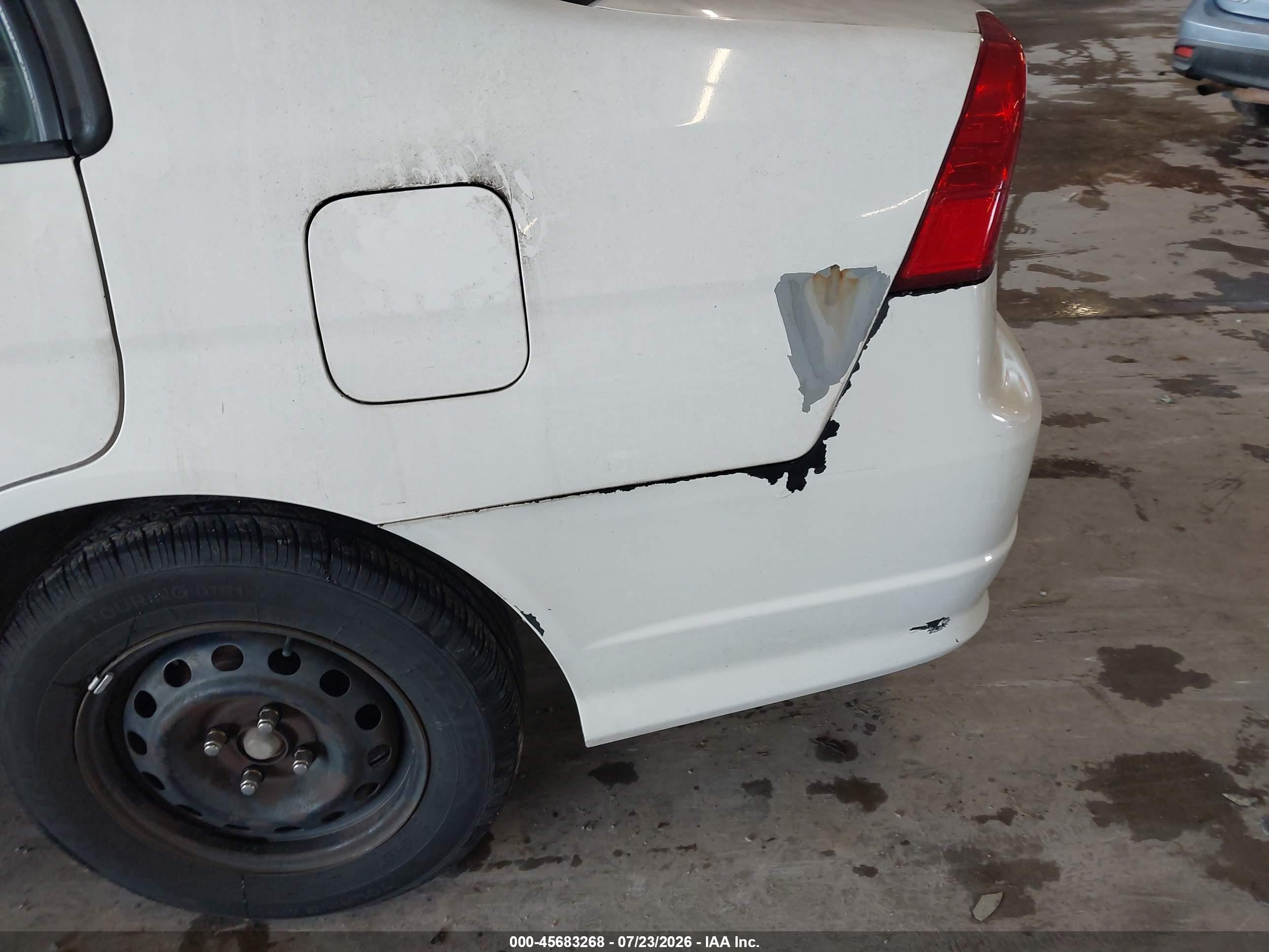 2004 Honda Civic Vp White vin: 1HGES16384L003239