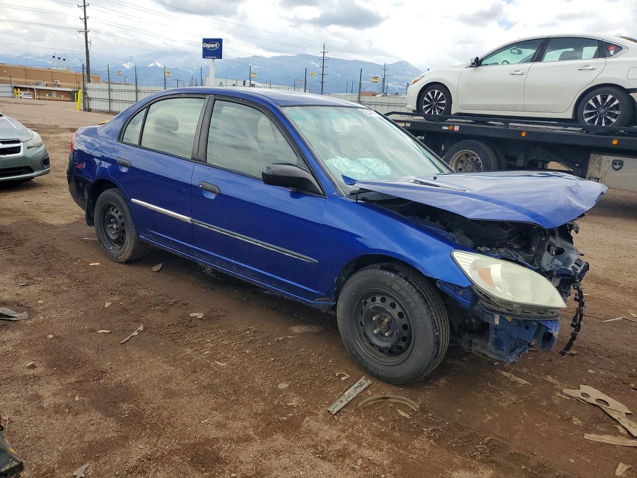 2005 Honda Civic Dx Vp Blue vin: 1HGES16385L001086