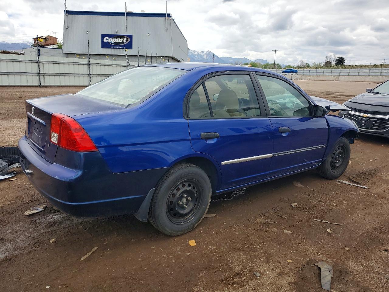 2005 Honda Civic Dx Vp Blue vin: 1HGES16385L001086
