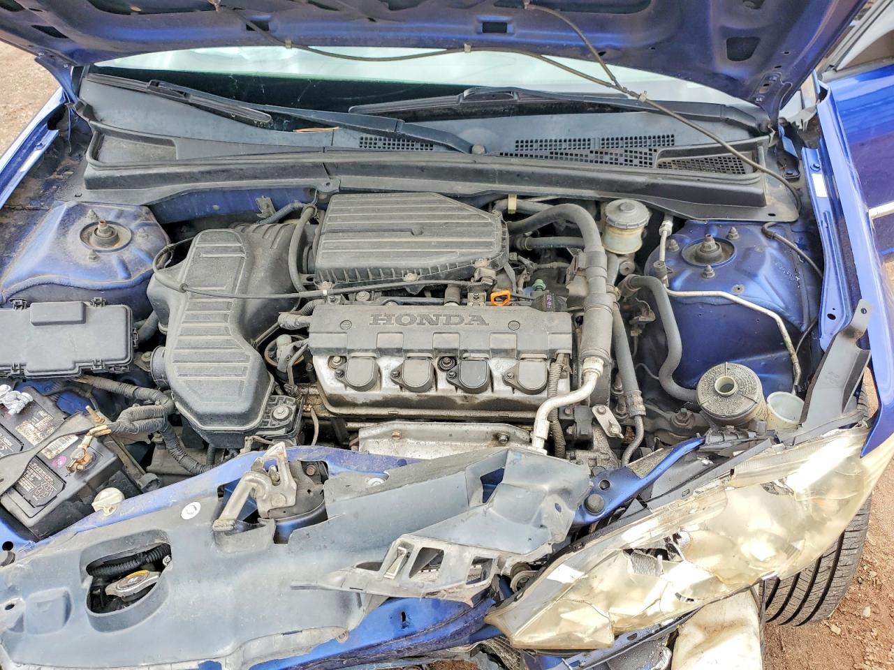 2005 Honda Civic Dx Vp Blue vin: 1HGES16385L001086
