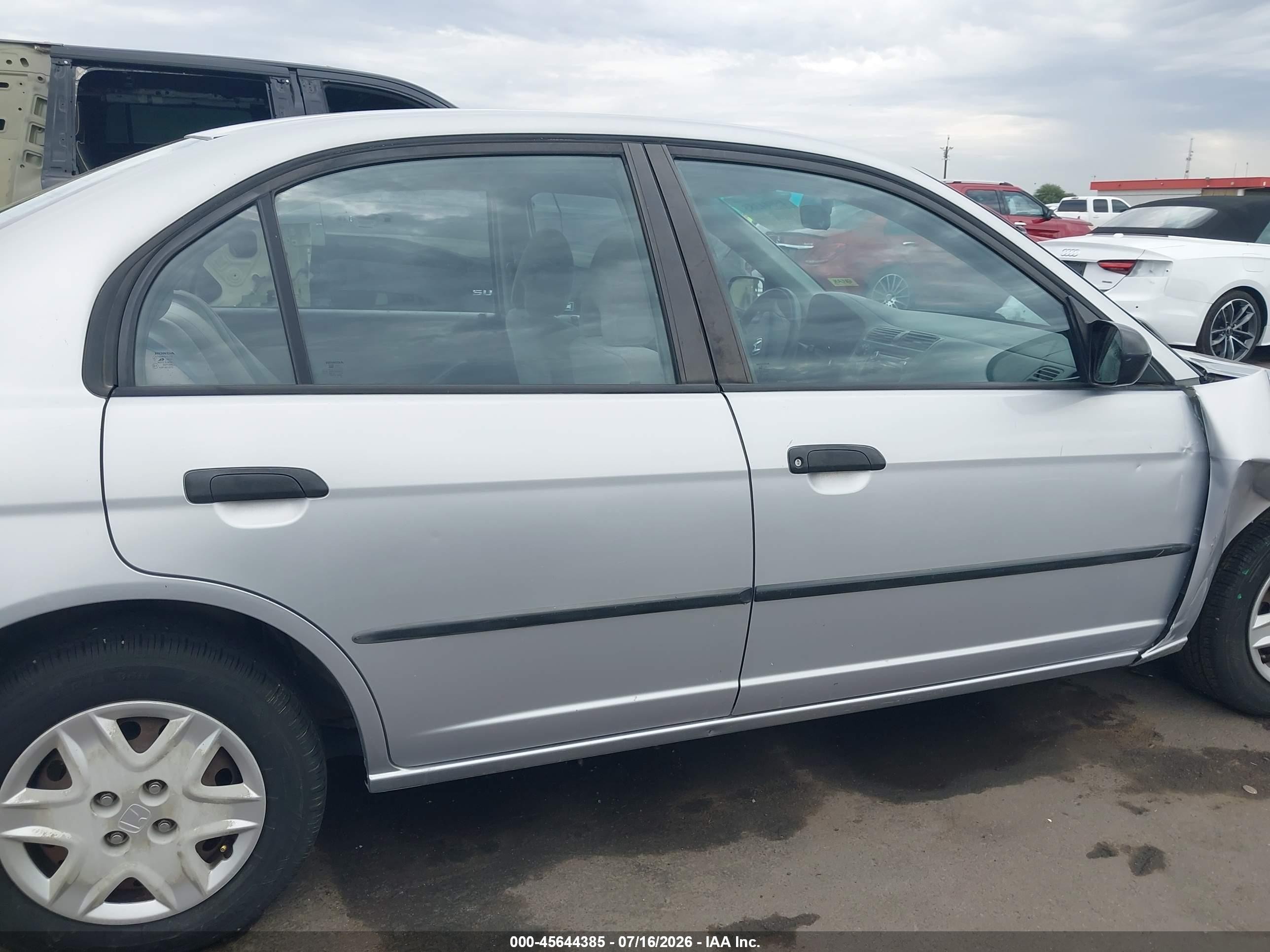 2005 Honda Civic Vp Silver vin: 1HGES16385L004439