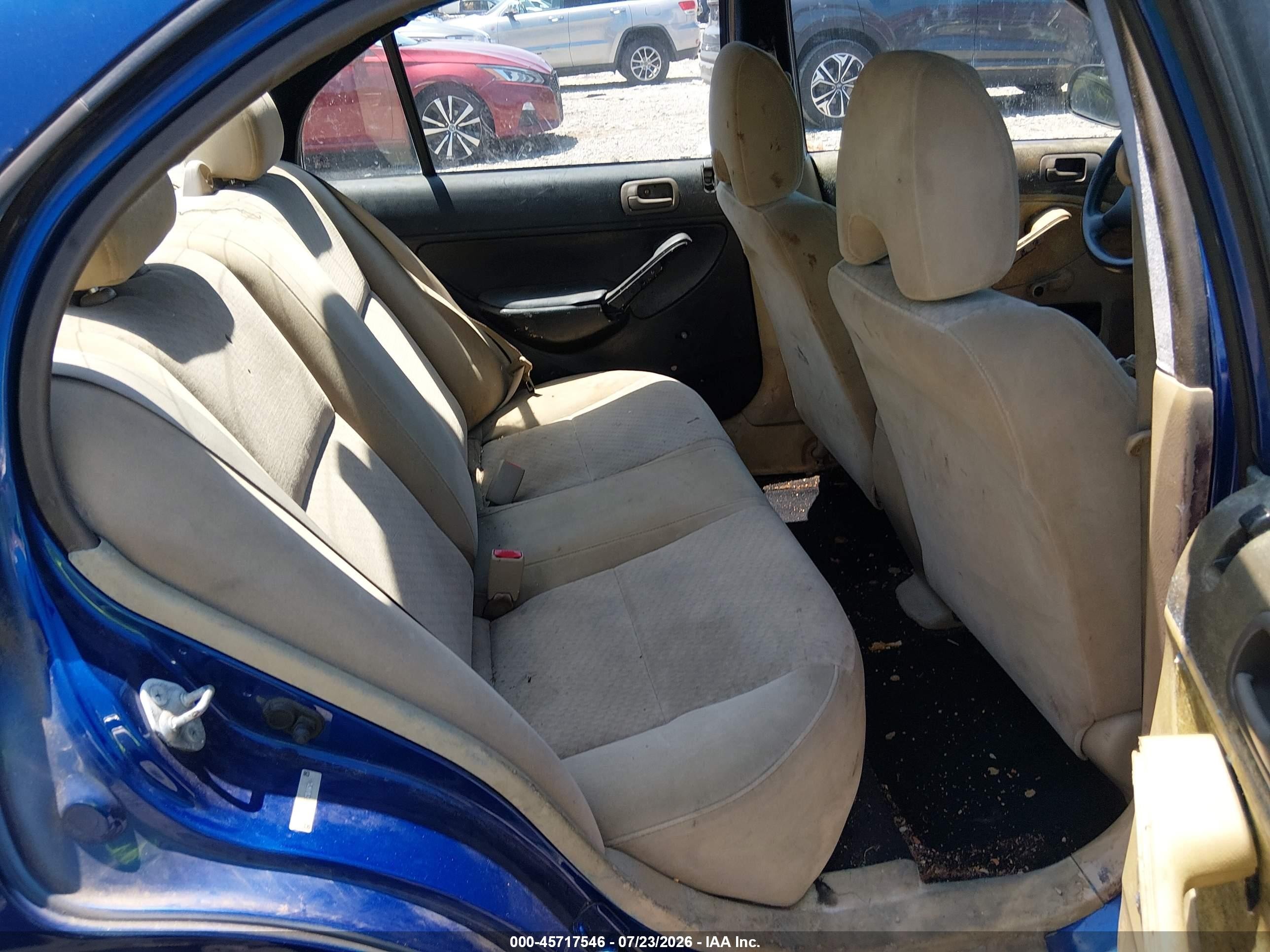 2005 Honda Civic Vp Blue vin: 1HGES16385L015246