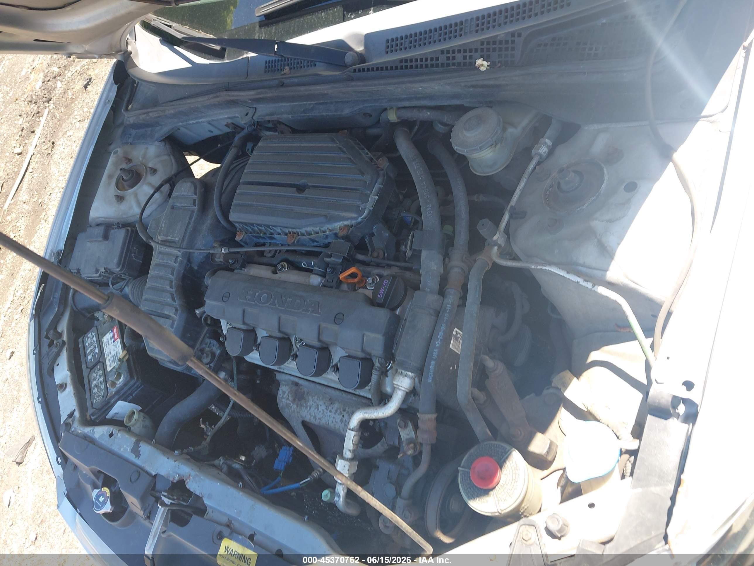 2005 Honda Civic Vp Silver vin: 1HGES16385L016283