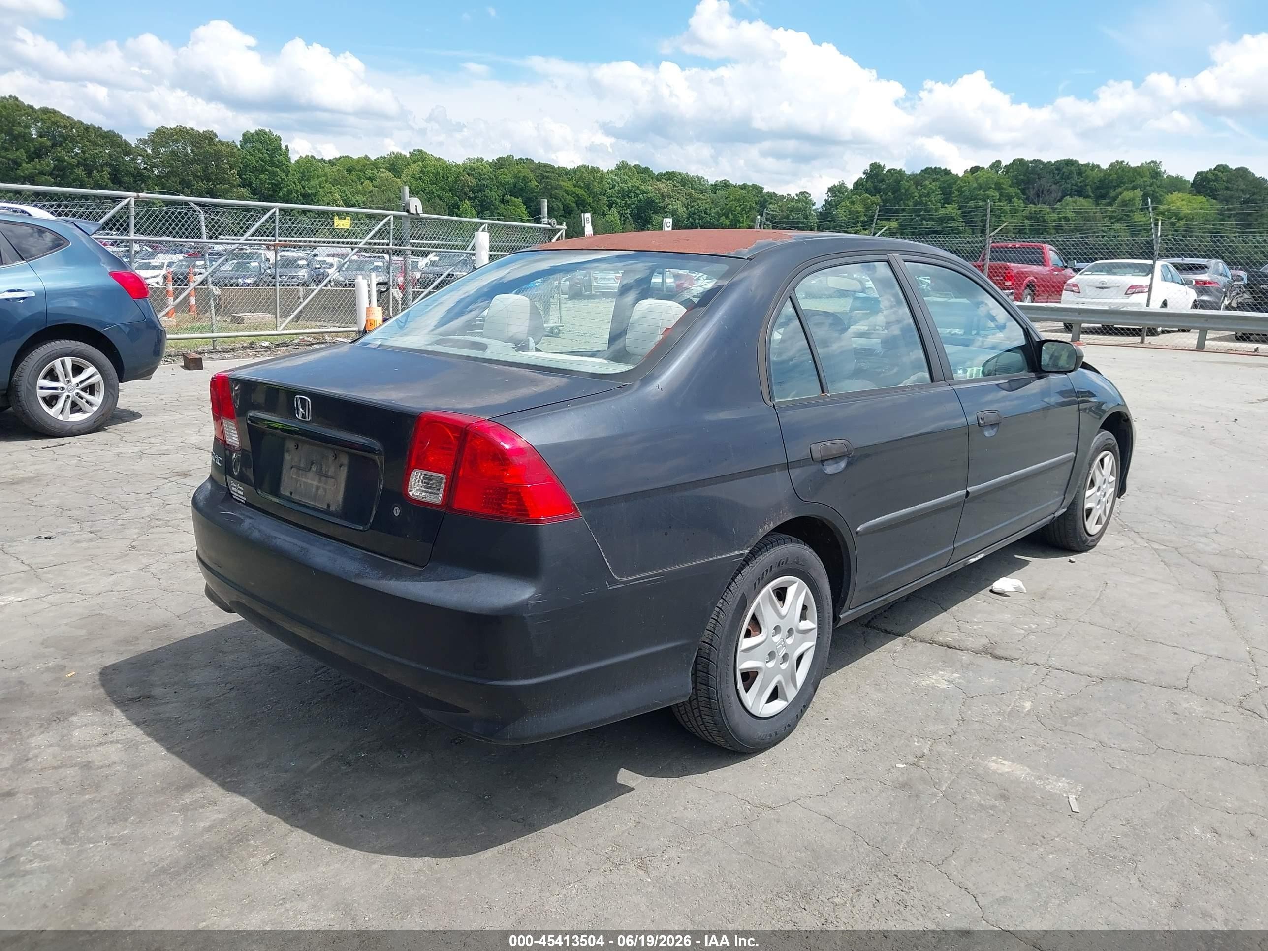 2005 Honda Civic Vp Black vin: 1HGES16395L009696